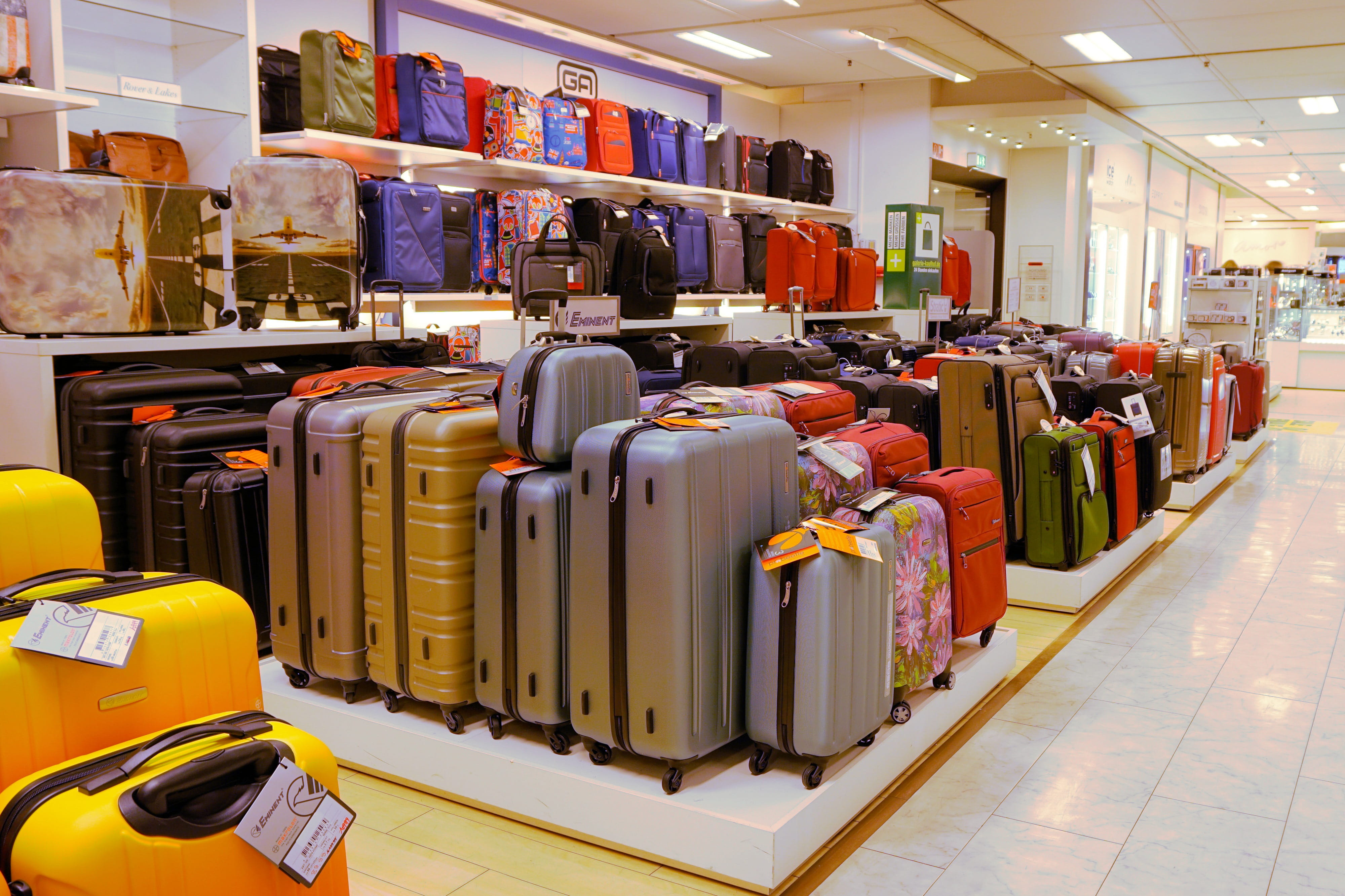 case, music, in a row, photo, luggage, travel, suitcase, sale, collection, department store, architecture, color, no people, stack, exhibition, buy, multi colored, HD Wallpaper