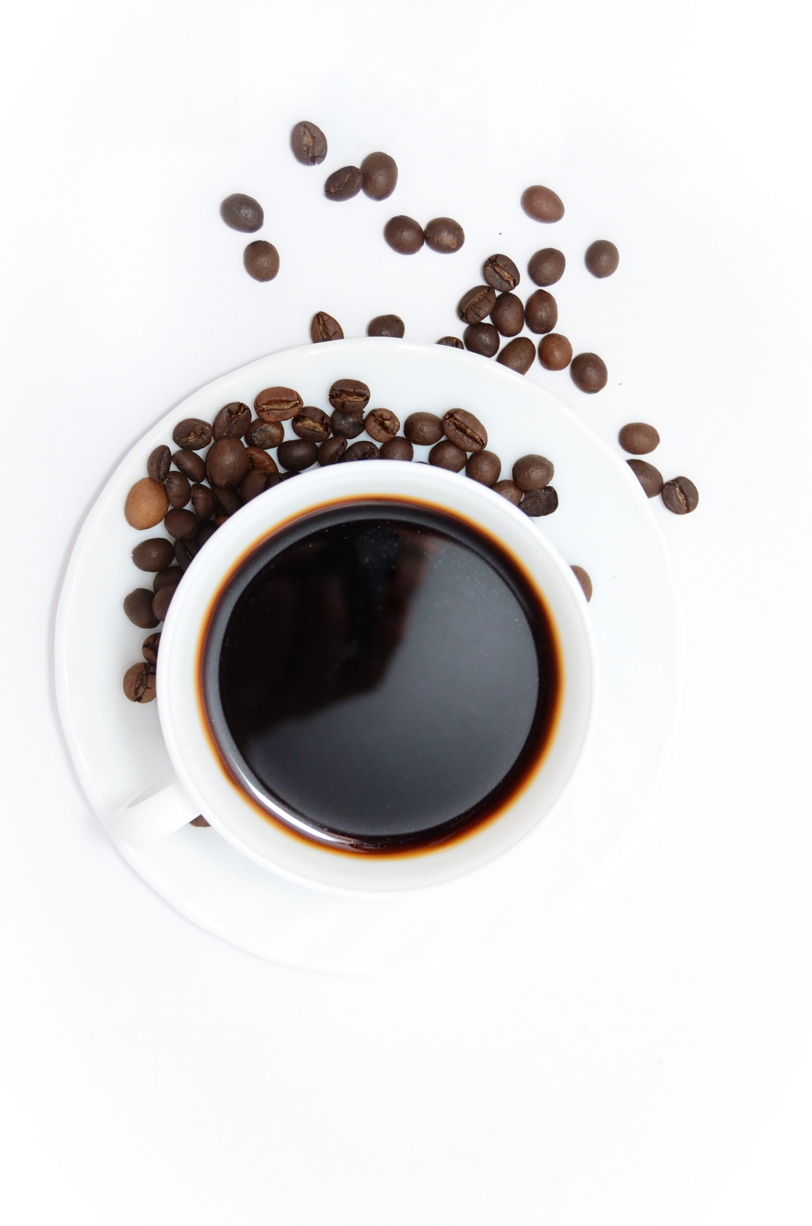 crockery, coffee maker, drink, refreshment, caffeine, close-up, brown, black coffee, coffee, the drink, white background, ceramic, the brew, food and drink, Phone HD Wallpaper
