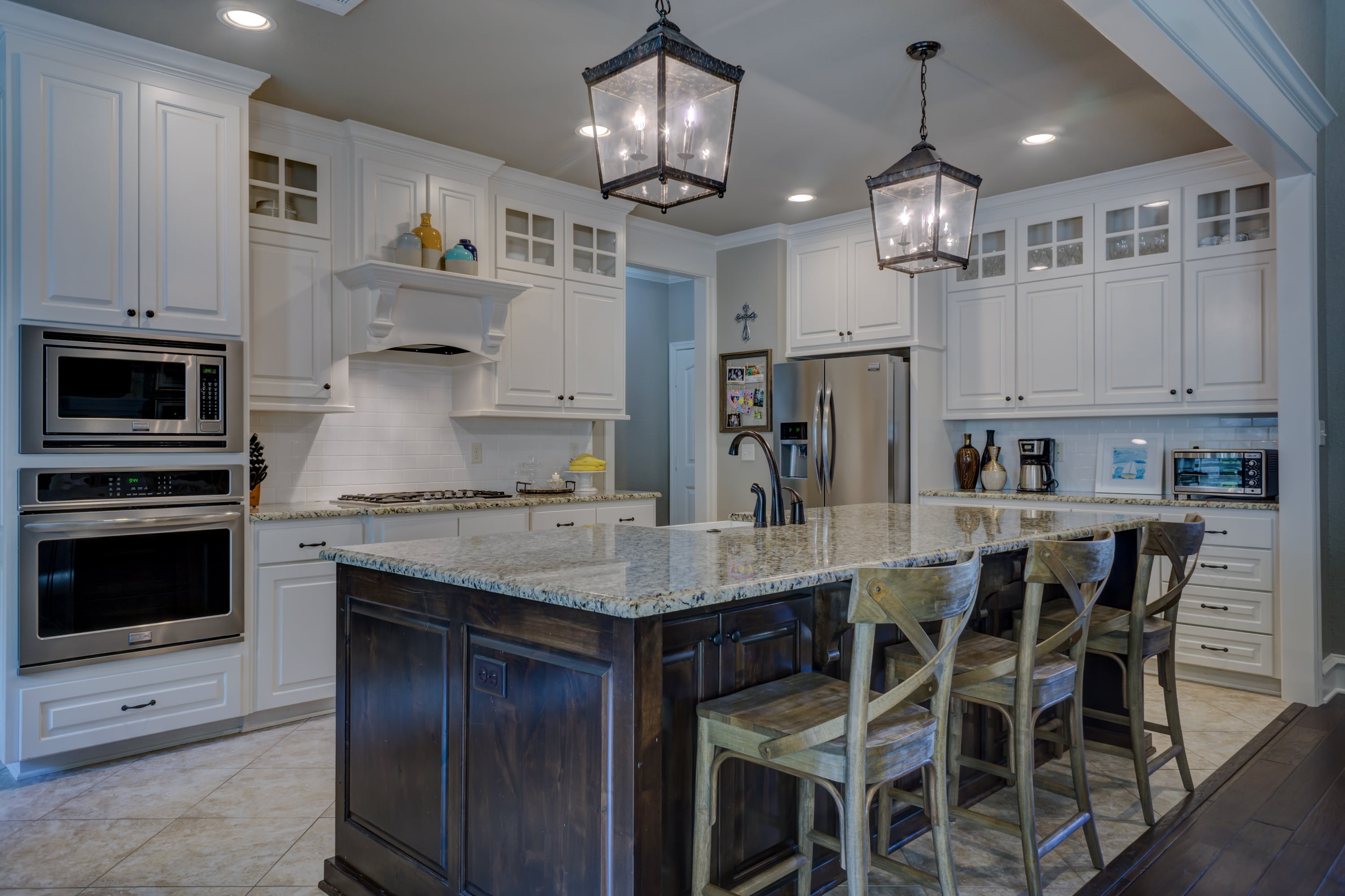 domestic, stove, design, lighting equipment, interior design, furnishings, seat, electric lamp, modern, chair, kitchen interior, steel, family, house, white, HD Wallpaper