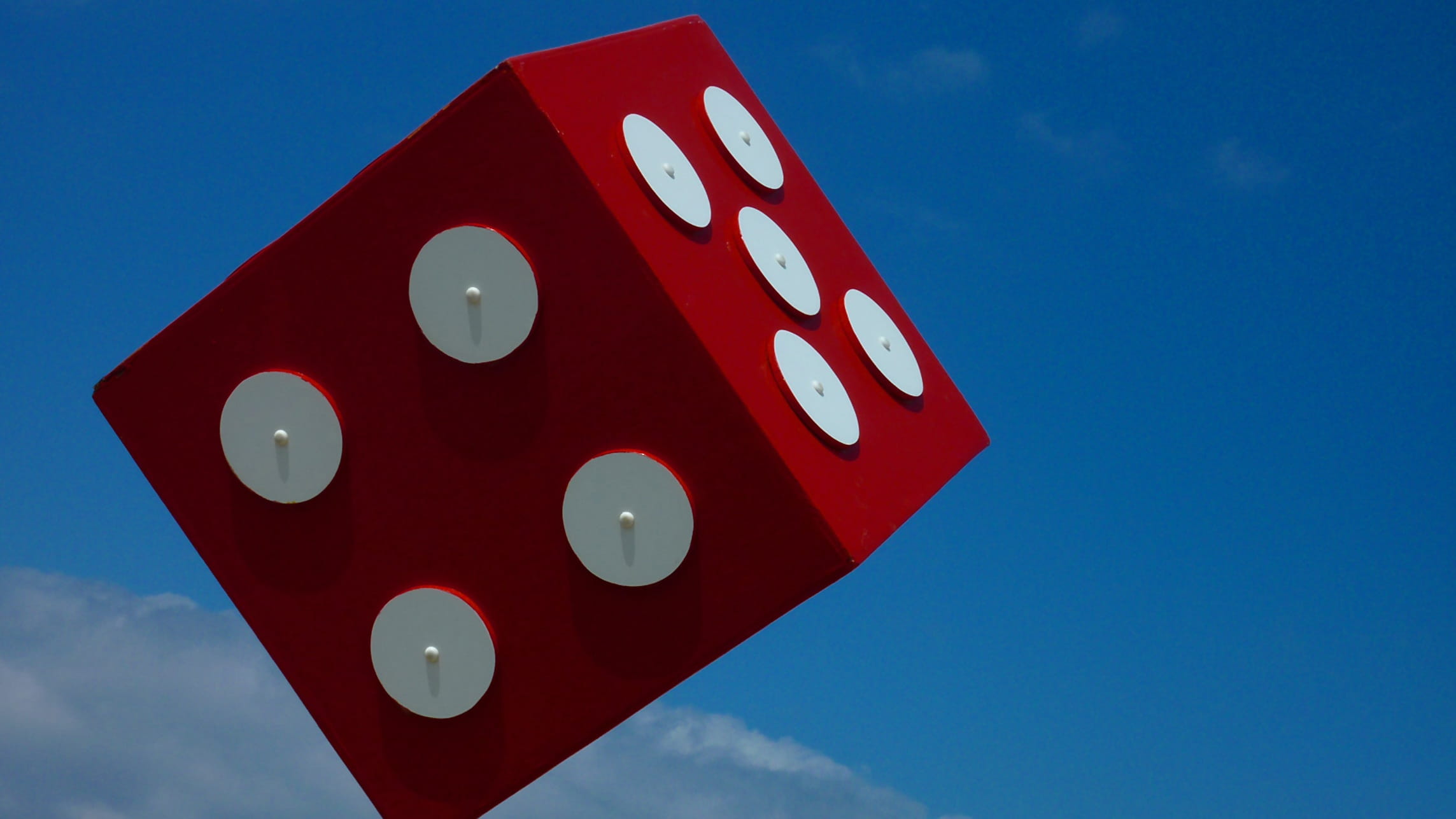 single object, symbol, red, outdoors, road, Cube, flying, nature, sign, low angle view, lucky dice, shape, instantaneous speed, transportation, 1080P, HD Wallpaper