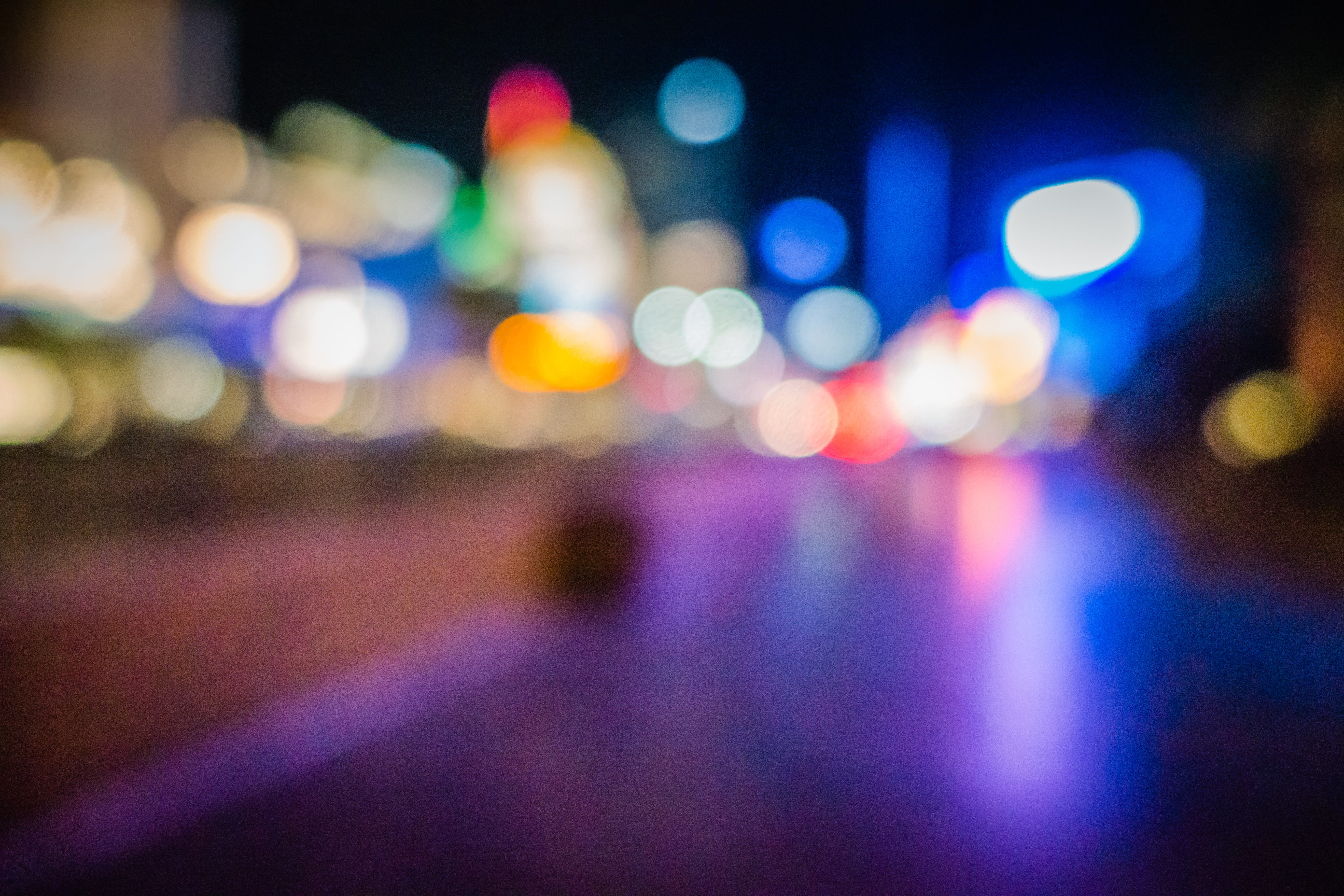 traffic, abstract, 5K, vehicle light, bokeh, city, city life, night, illuminated, mode of transportation, las vegas, city street, no people, light - natural phenomenon, HD Wallpaper