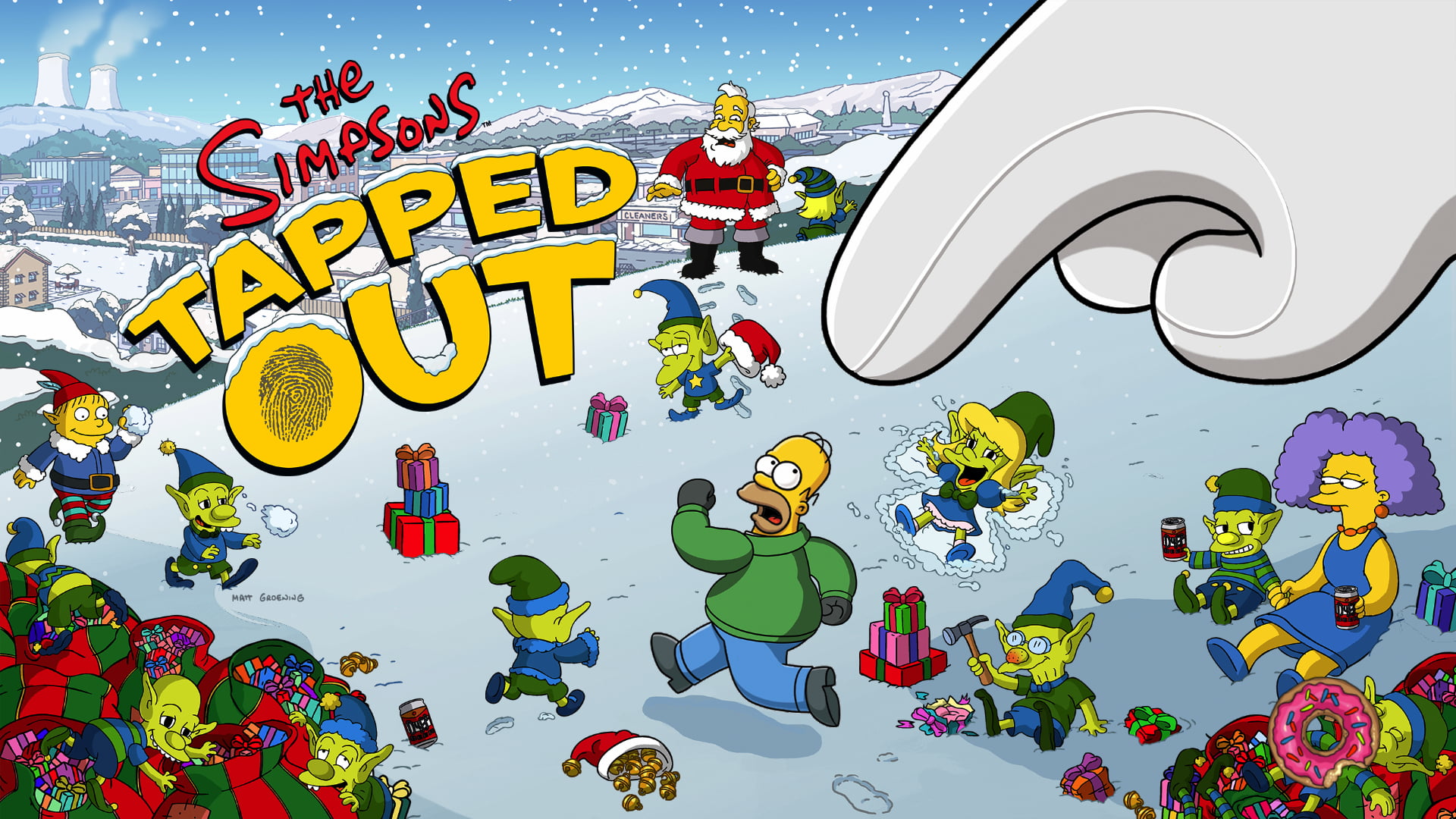 outdoors, elves, nature, wall - building feature, creativity, Selma Bouvier, The Simpsons, communication, tapped, art and craft, video games, application, HD Wallpaper
