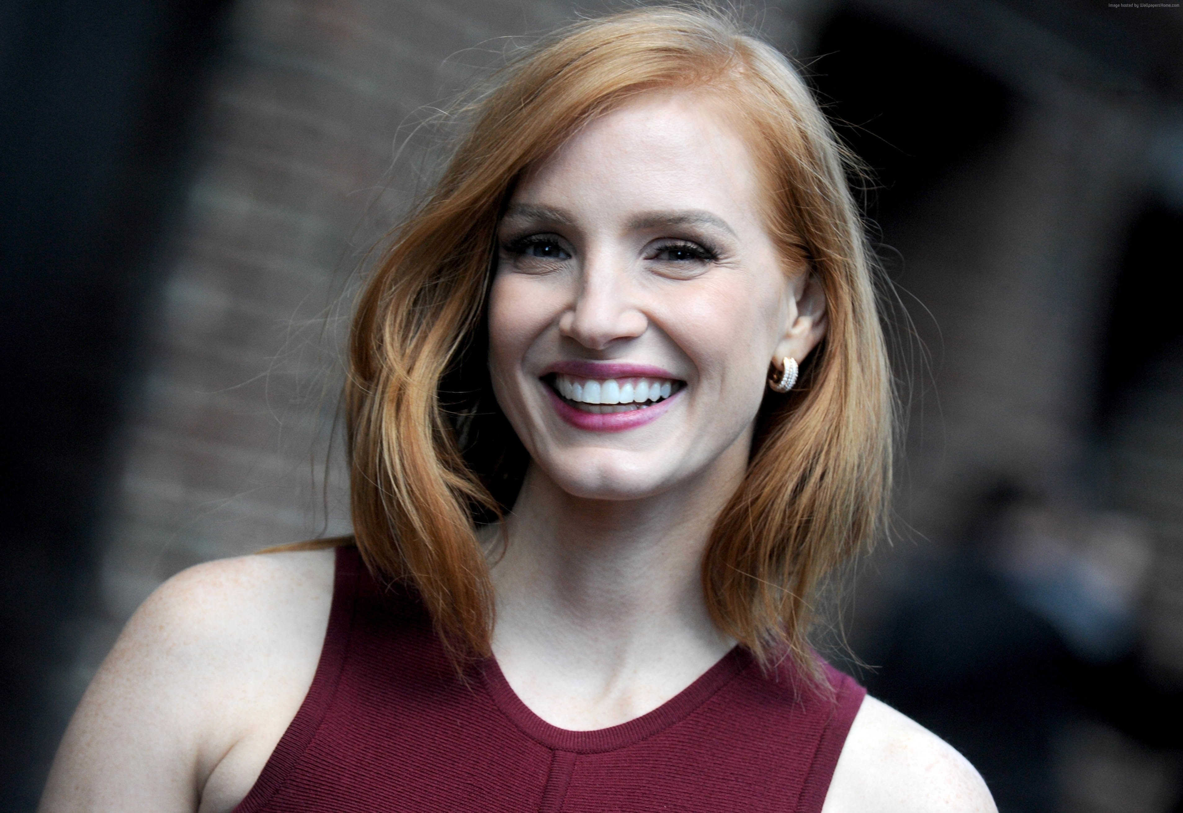2K, beauty, HD, Jessica Chastain, HD Wallpaper