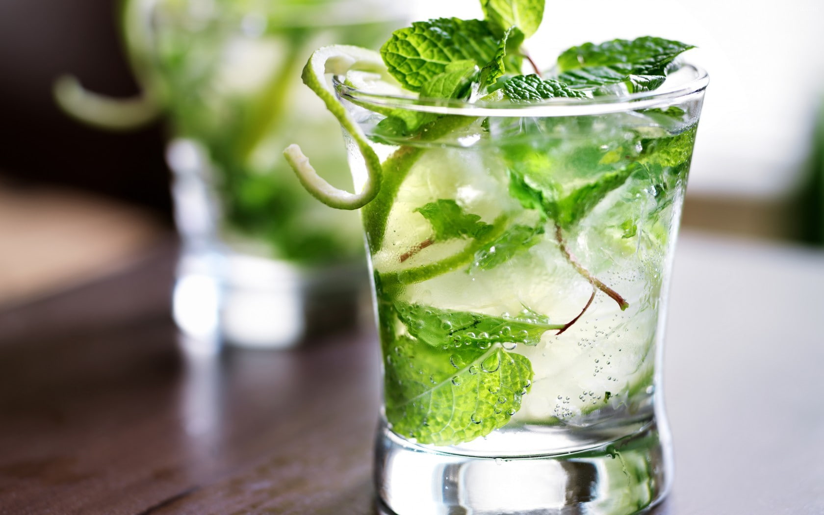 cocktails, ice, gin, 720P, mint, HD Wallpaper