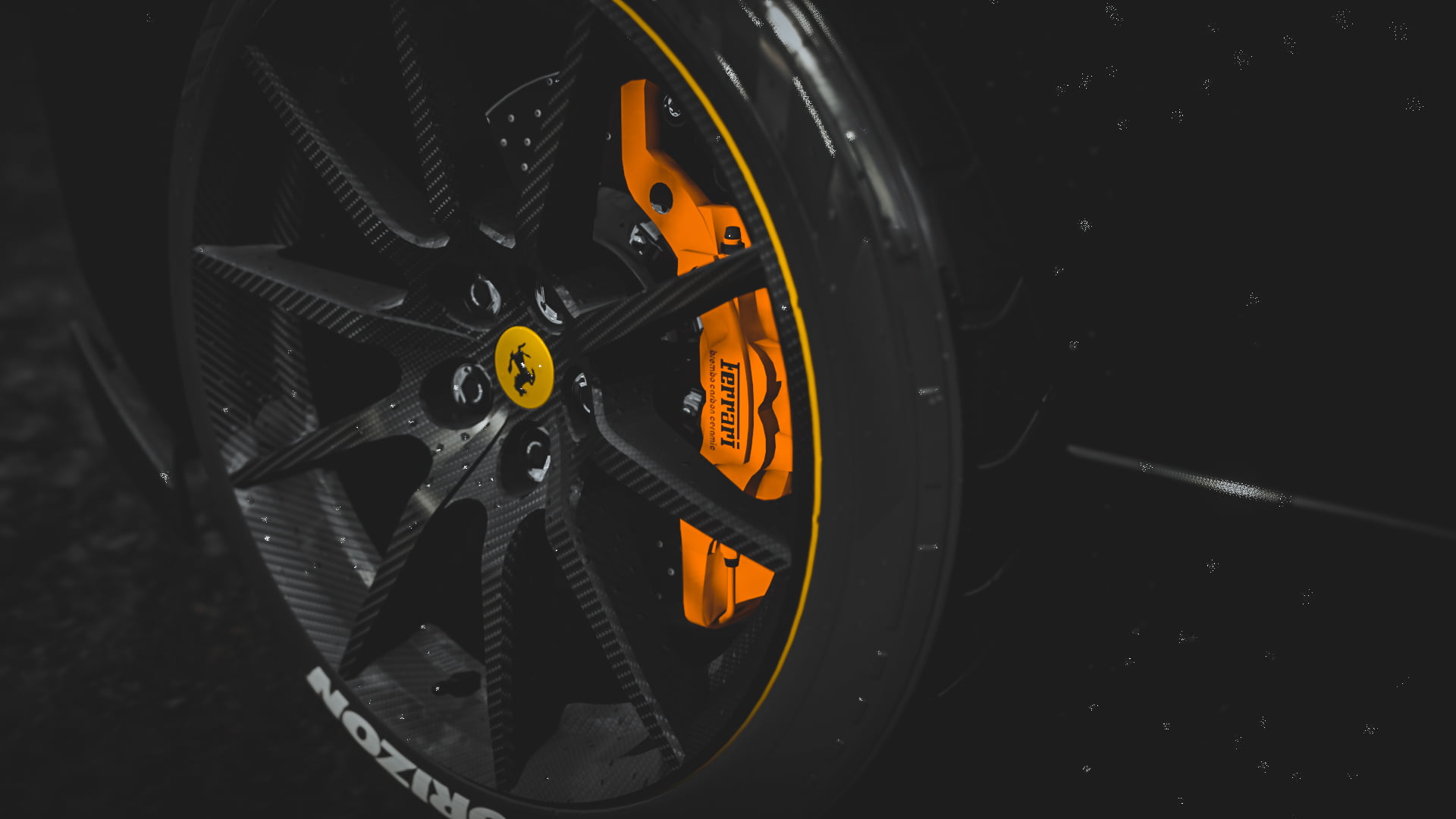 Ferrari 488 pista, Brembo, carbon fiber, Forza Horizon 4, Ferrari, 1080P, car, HD Wallpaper