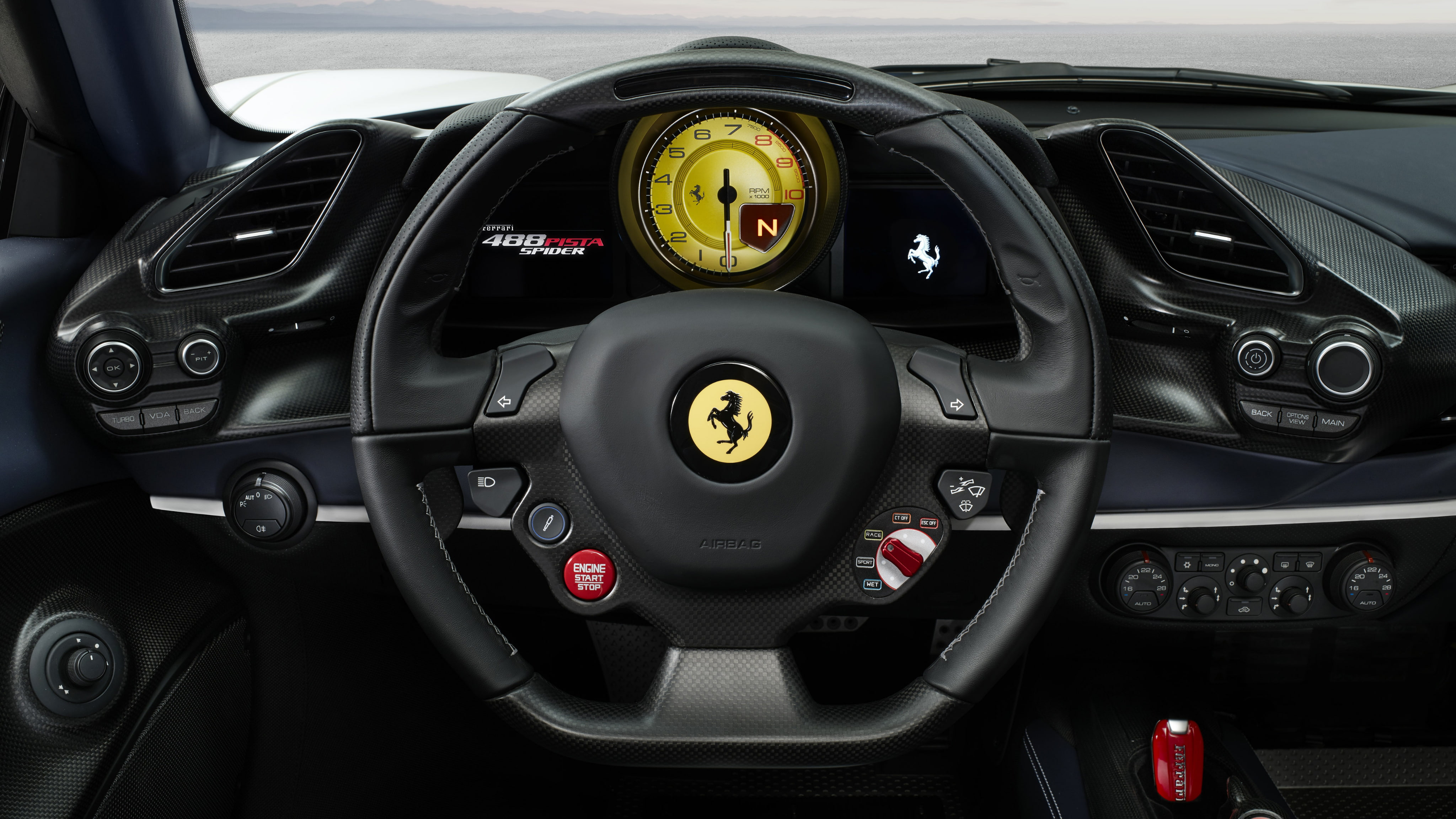 488, 2018, 4K, Spider, Pista, Ferrari, HD Wallpaper