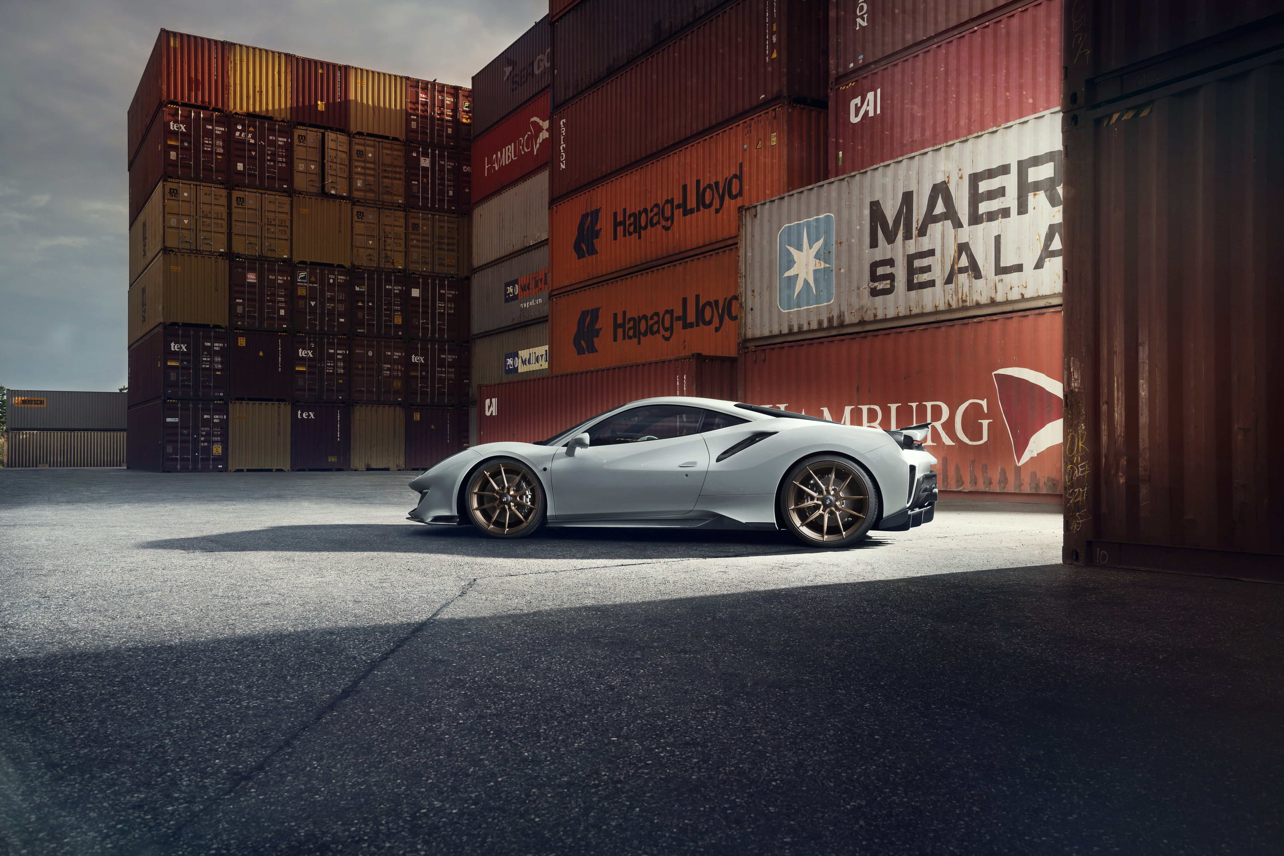 Ferrari, Novitec, drives, machine, containers, 488, Pista, 4K, HD Wallpaper