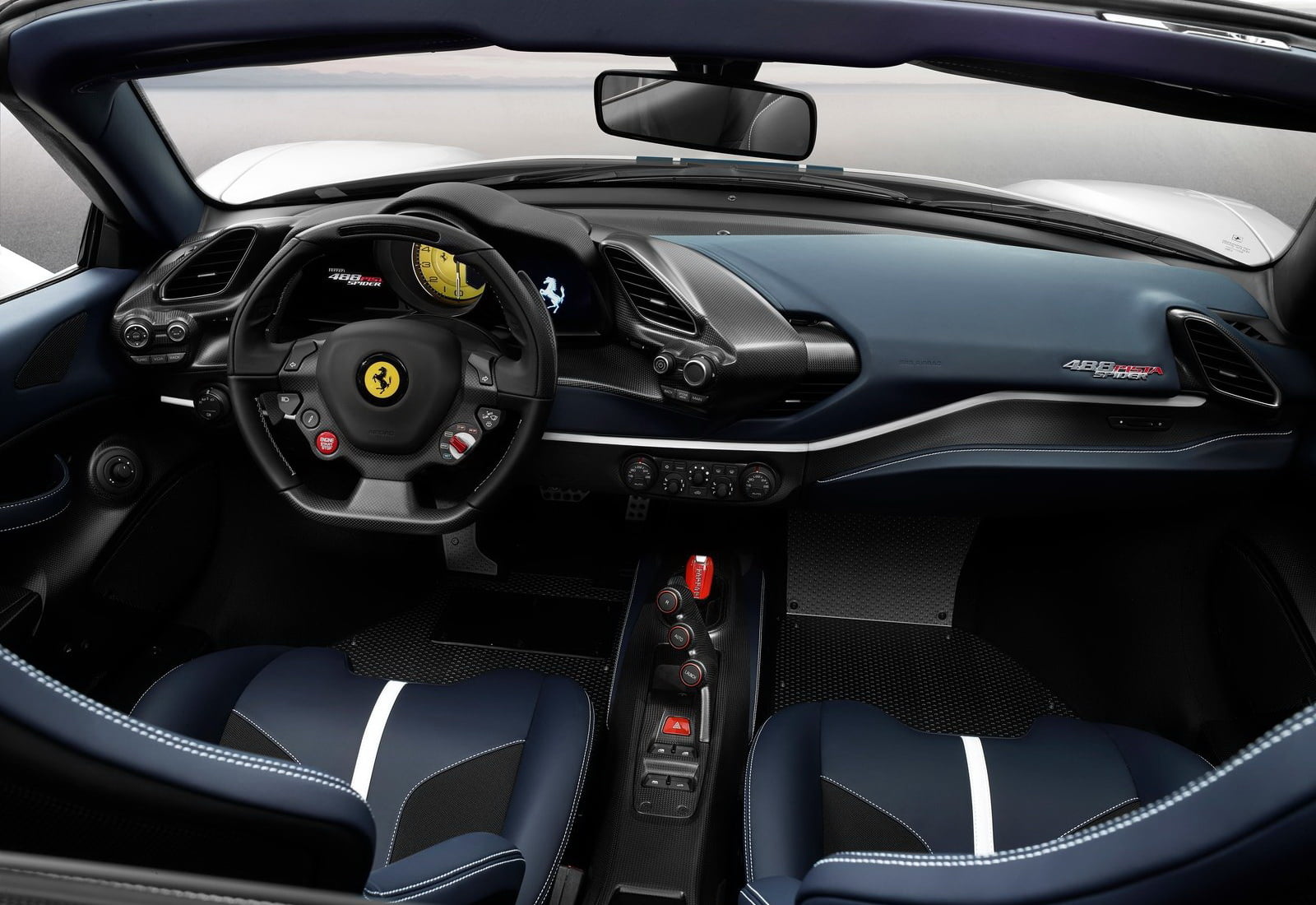 push button, glass - material, ferrari, transportation, spider, luxury, control, land vehicle, no people, steering wheel, car interior, windshield, car, HD Wallpaper