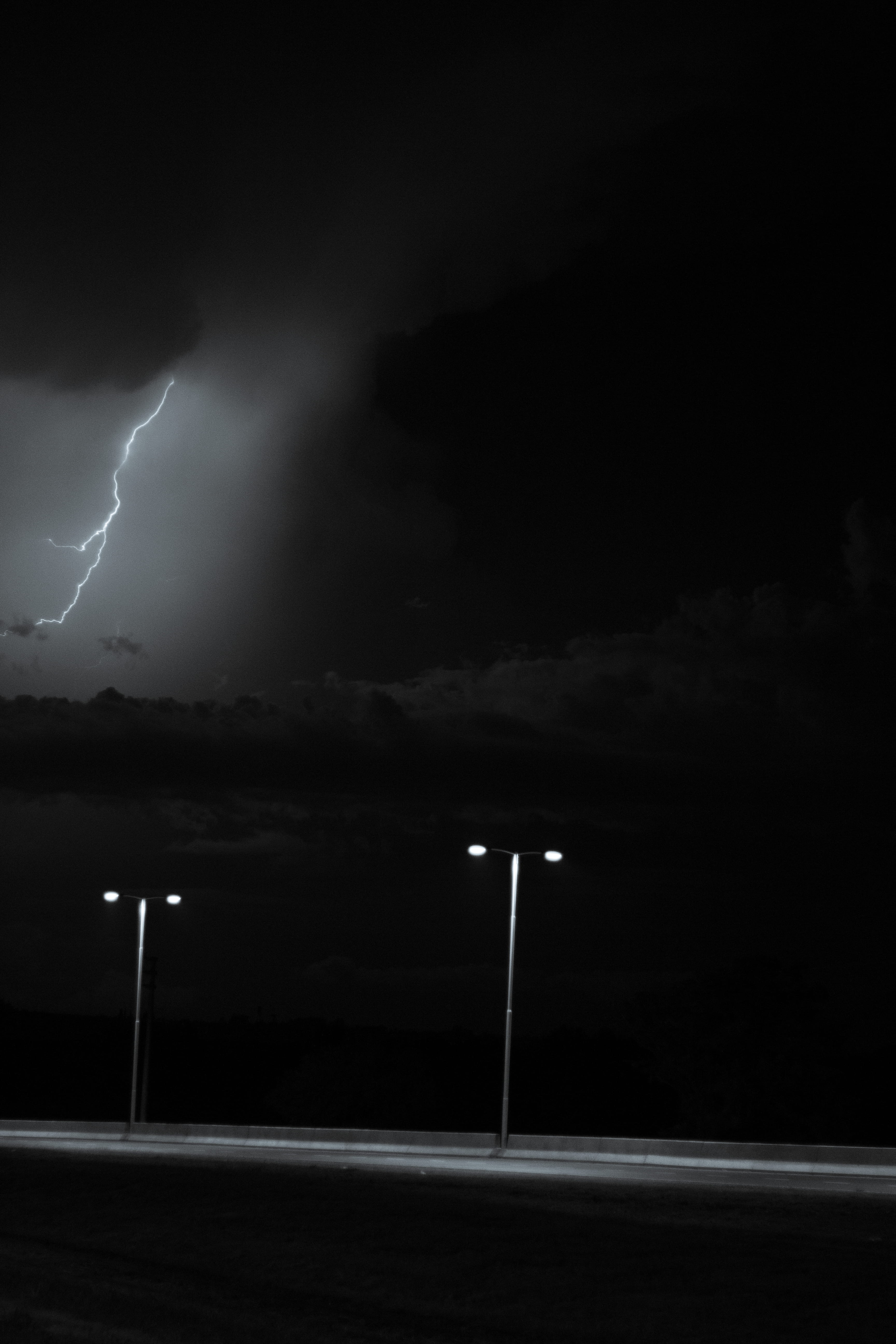 power, black, no people, thunderstorm, ominous, 50, argentina, ruta 11, sign, journey, night, lighting, lightning, communication, nature, storm cloud, outdoors, Phone HD Wallpaper