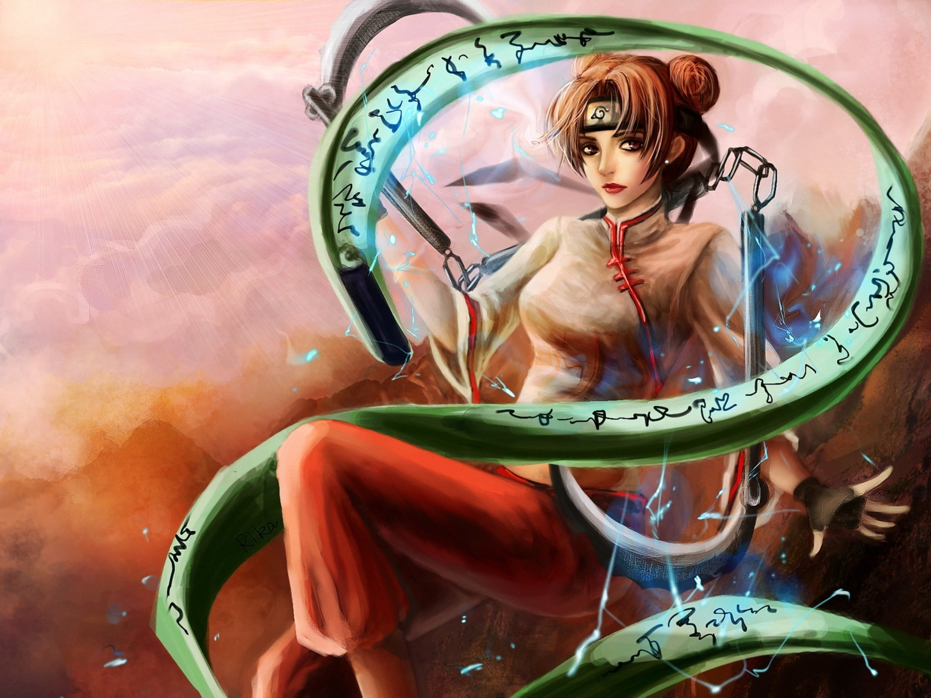 Tenten (Naruto), Naruto, Anime, 1080P, HD Wallpaper
