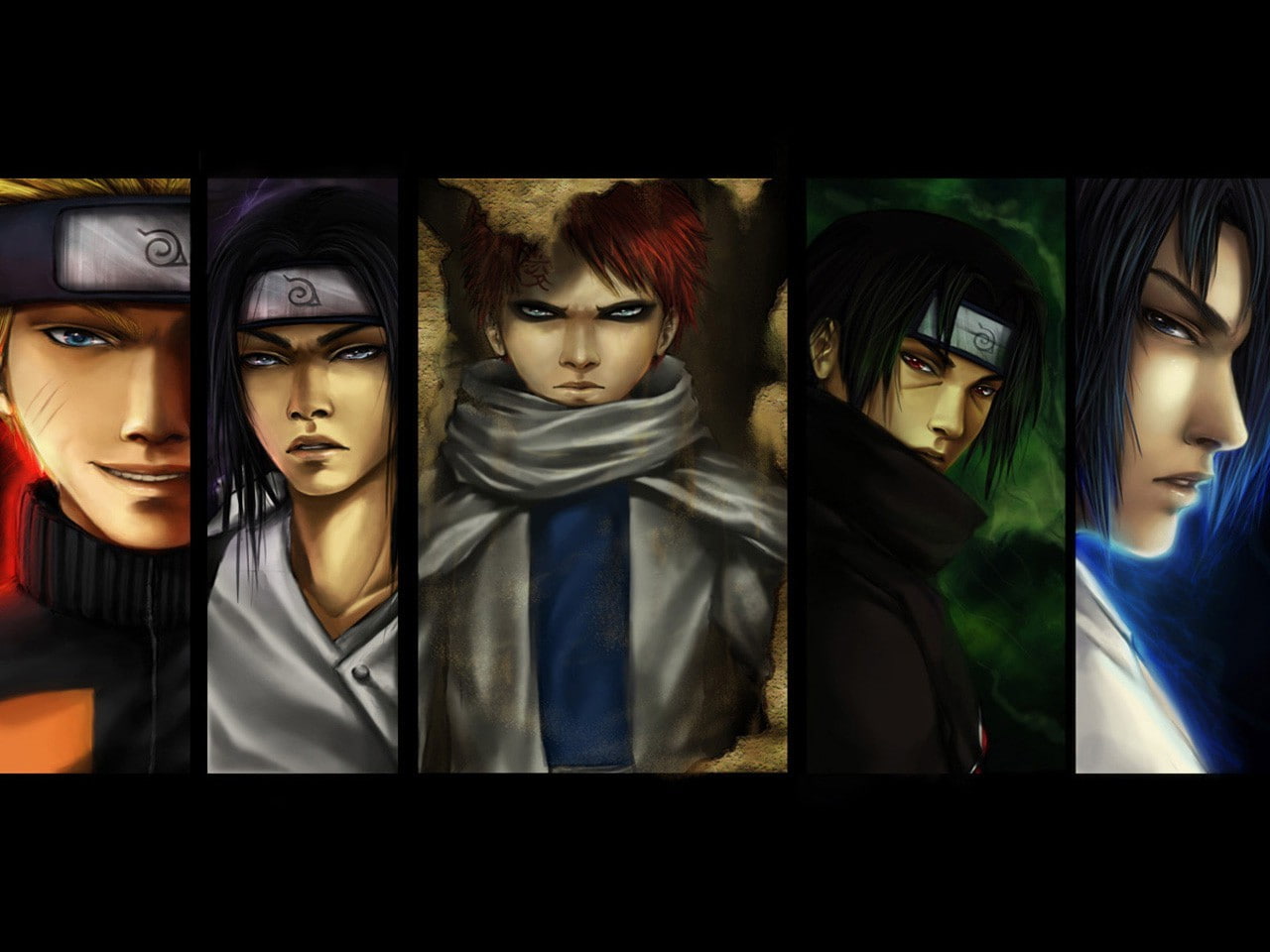 naruto shippuuden uchiha itachi uchiha sasuke gaara hyuuga neji uzumaki naruto panels, window, no people, retail, indoors, choice, male likeness, 720P, HD Wallpaper