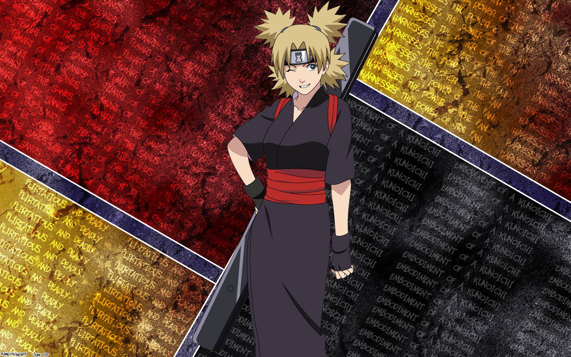 Temari (Naruto), Anime, 1080P, Naruto, HD Wallpaper
