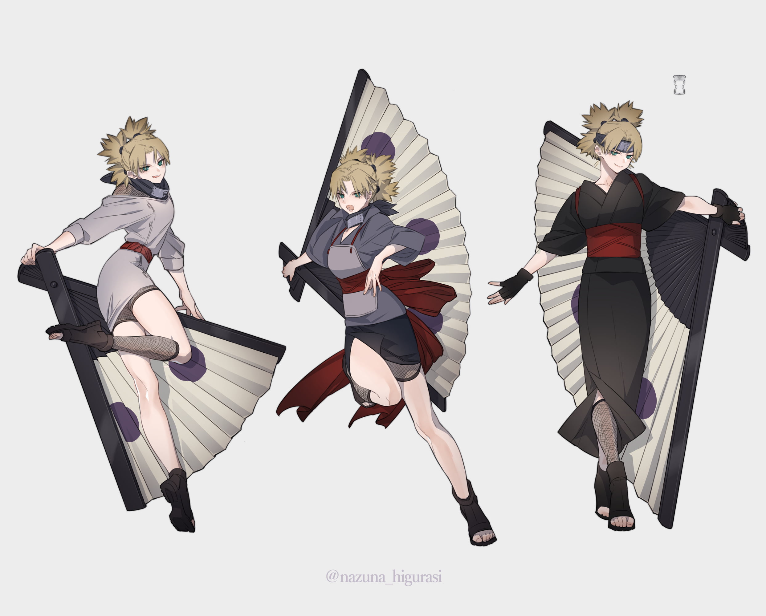 Naruto (anime), simple background, Temari, 1080P, anime girls, anime, Higurashi 77, Naruto Shippuuden, HD Wallpaper