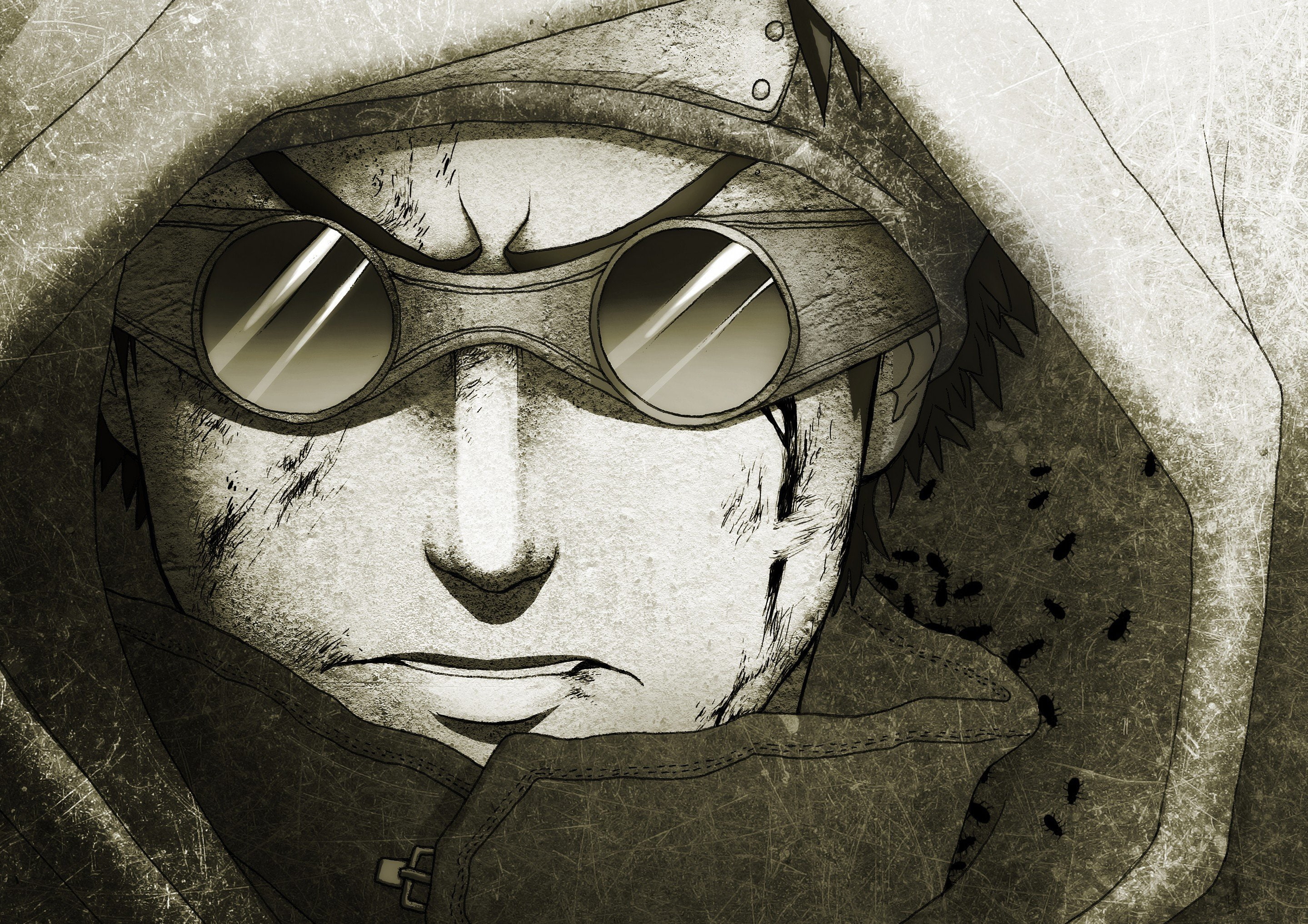 Aburame Shino, Naruto Shippuuden, 2K, HD Wallpaper