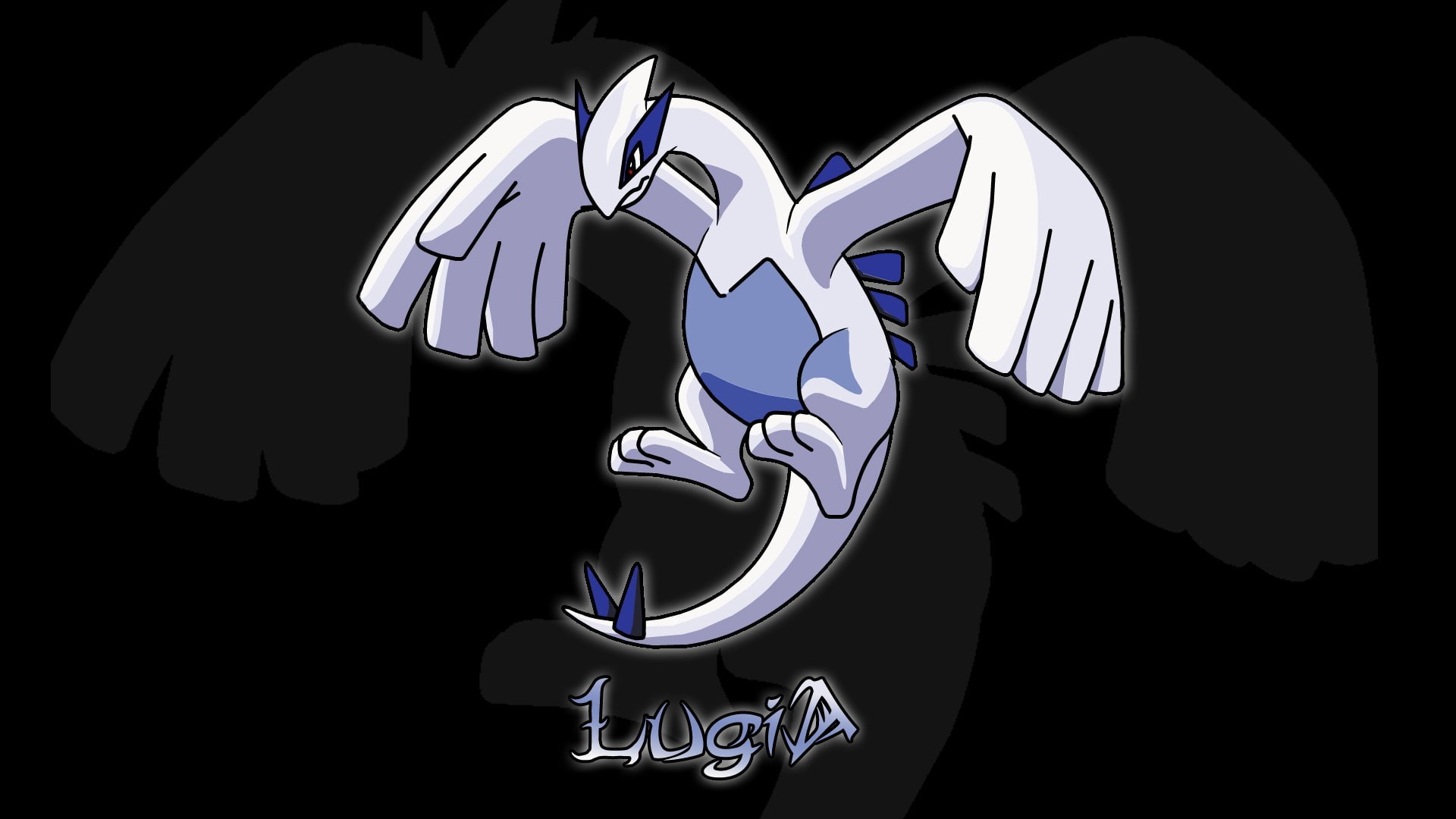 black, pokemon, background, 1080P, lugia, HD Wallpaper