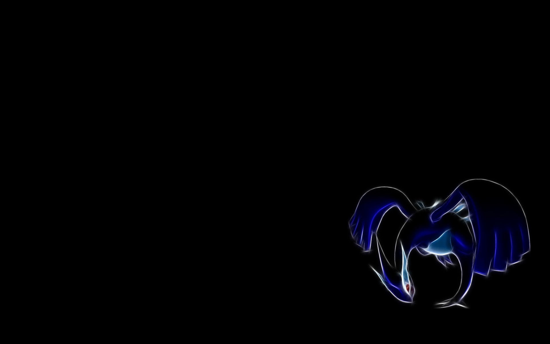 illuminated, glowing, motion, Pokémon, creativity, 1080P, pattern, cut out, copy space, light - natural phenomenon, Lugia (Pokémon), nature, close-up, HD Wallpaper