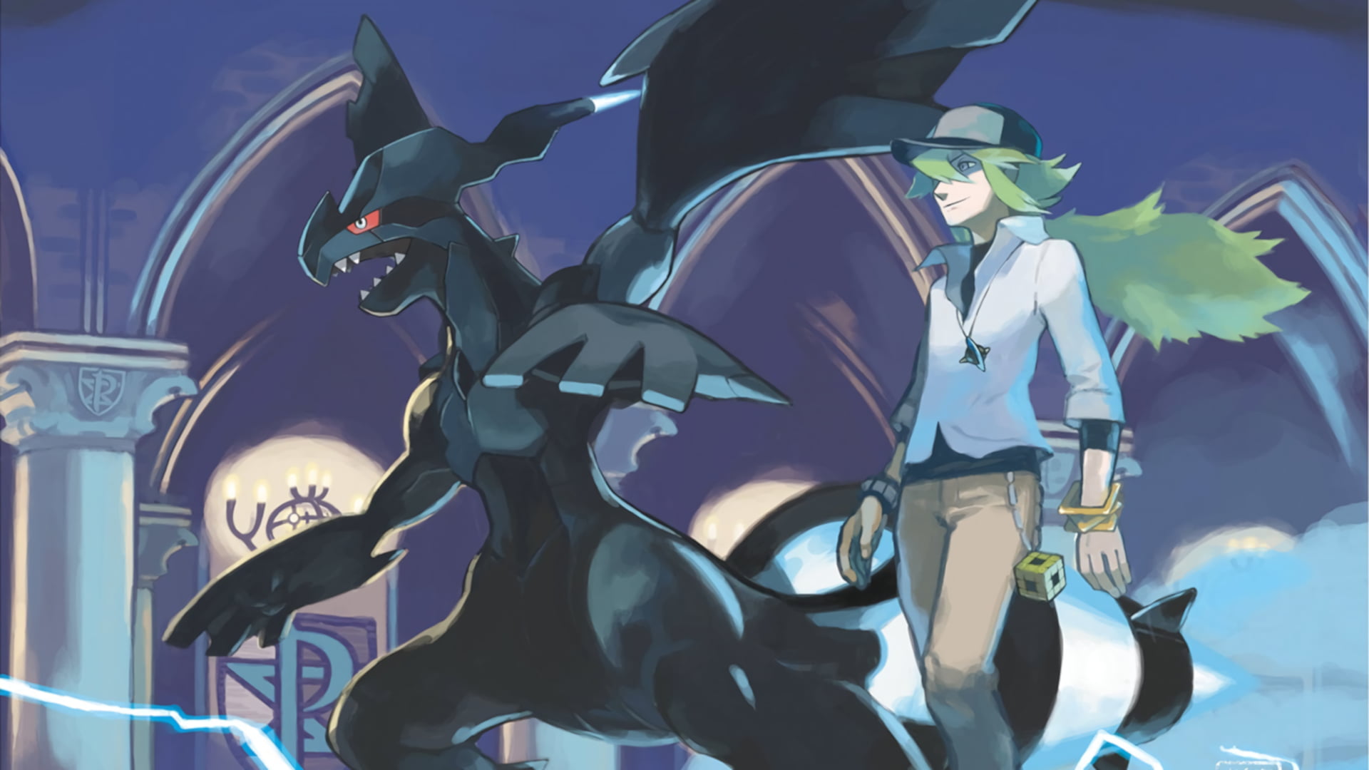 Pokémon, 1080P, Zekrom, anime, HD Wallpaper