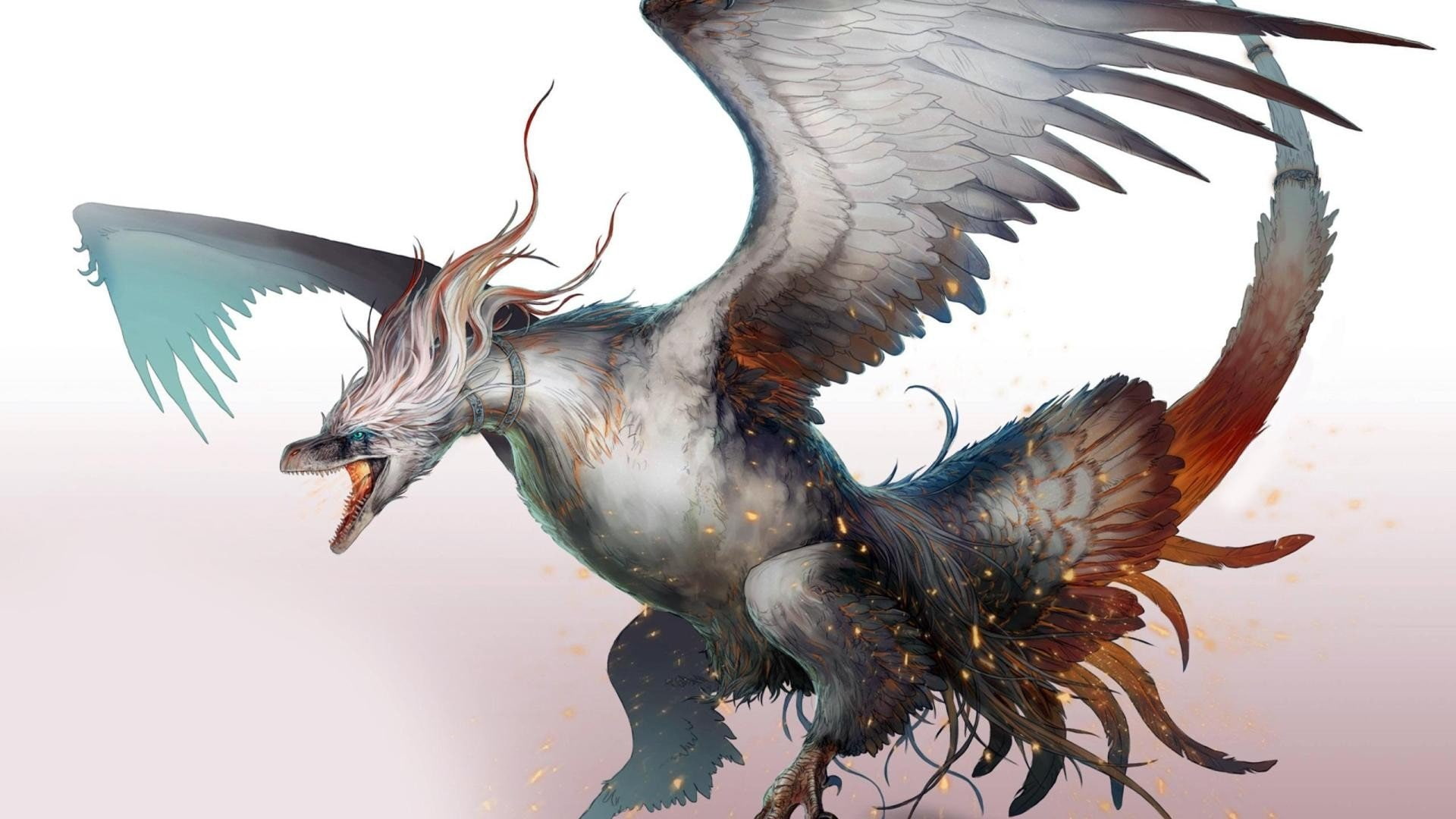 artwork, pokemon, fantasy, anime, reshiram, 1080P, art, HD Wallpaper