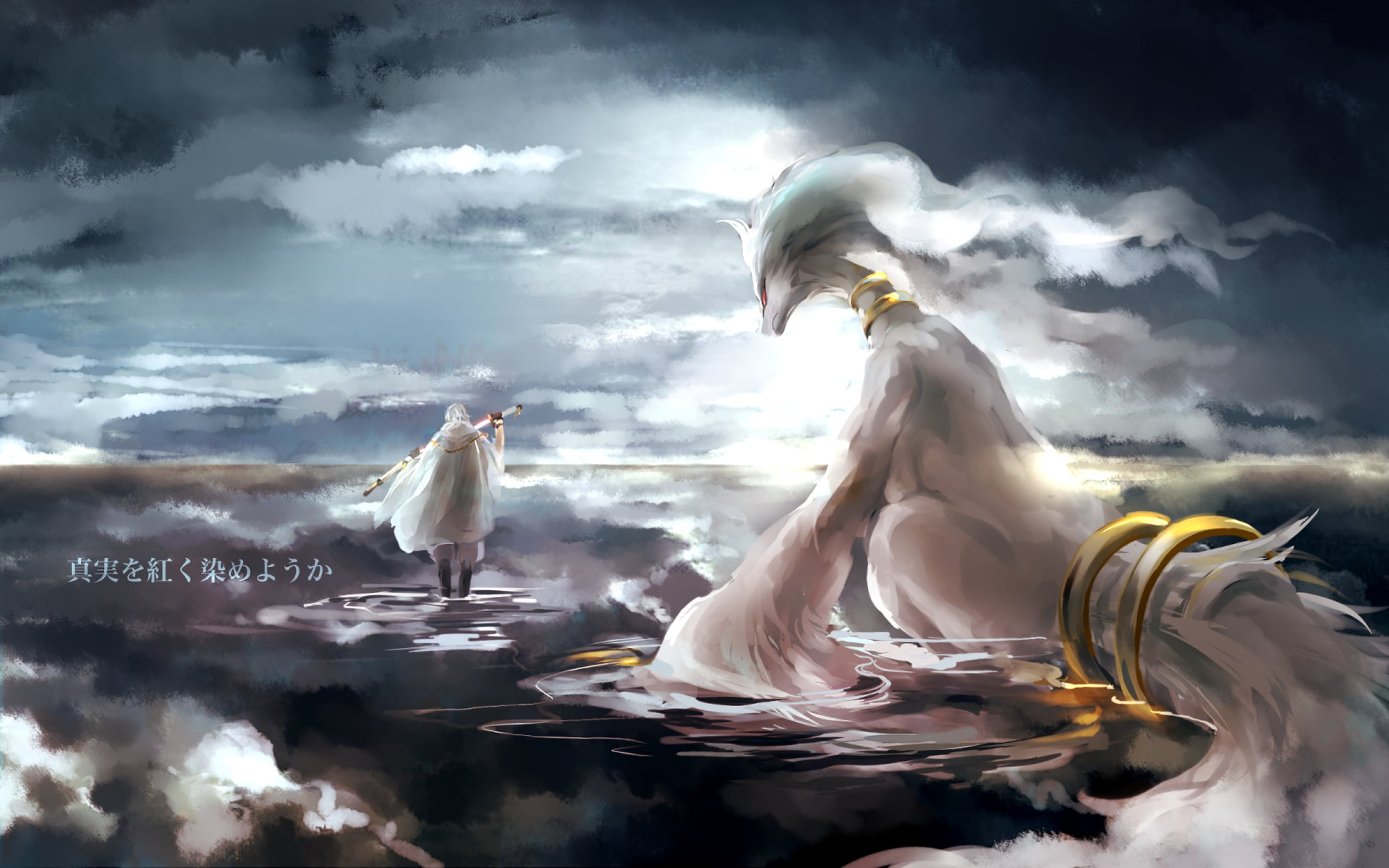 Touken Ranbu, 1080P, Reshiram, anime, Pokémon, Tsurumaru Kuninaga, HD Wallpaper