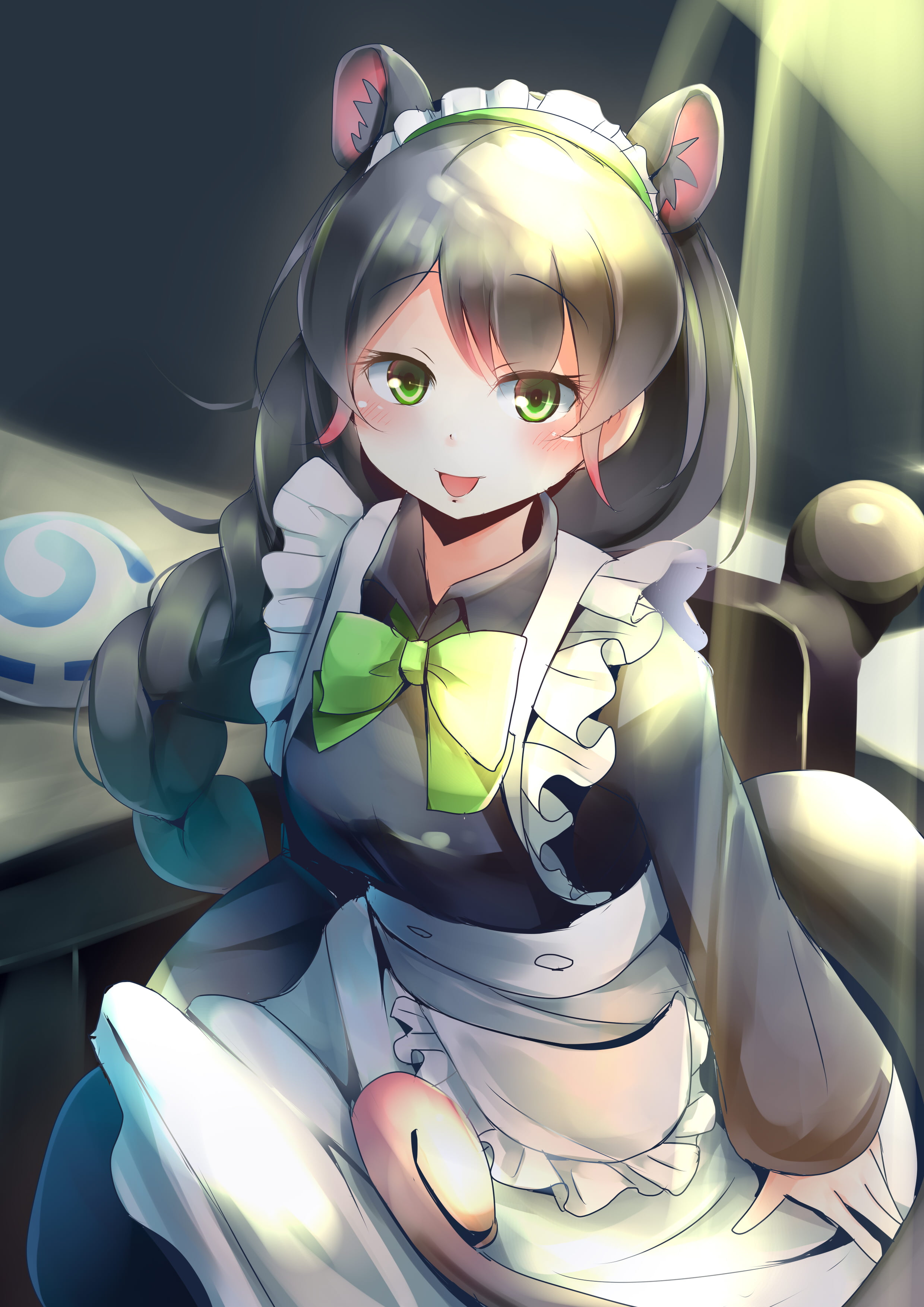 offspring, males, ball, females, tail, event, helmet, Common Ringtale Possum (Kemono Friends), maid, people, sport, human representation, indoors, emotion, Phone HD Wallpaper