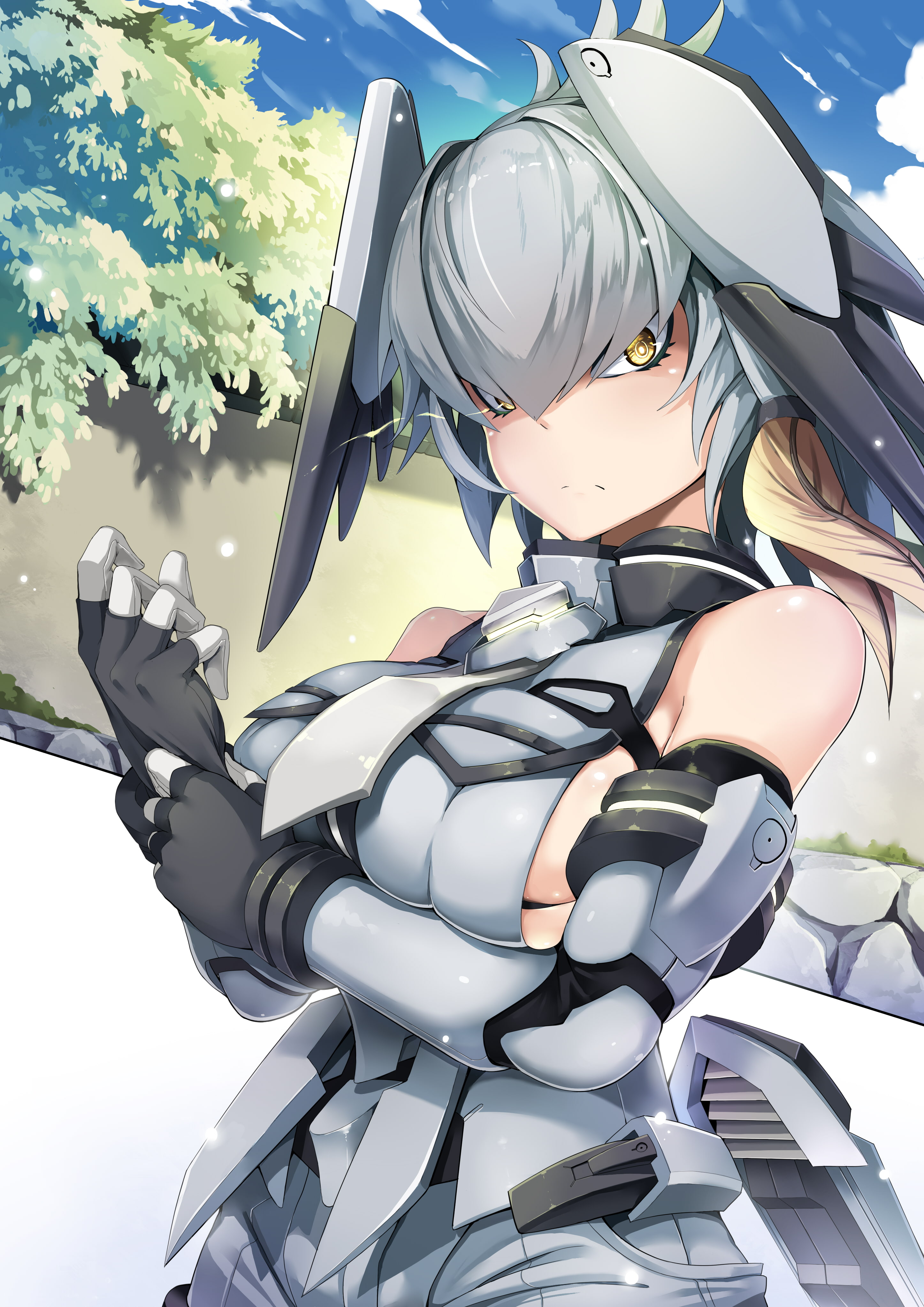 Shoebill (Kemono Friends), animal ears, 4K, Kemono Friends, Shoebill, Phone HD Wallpaper