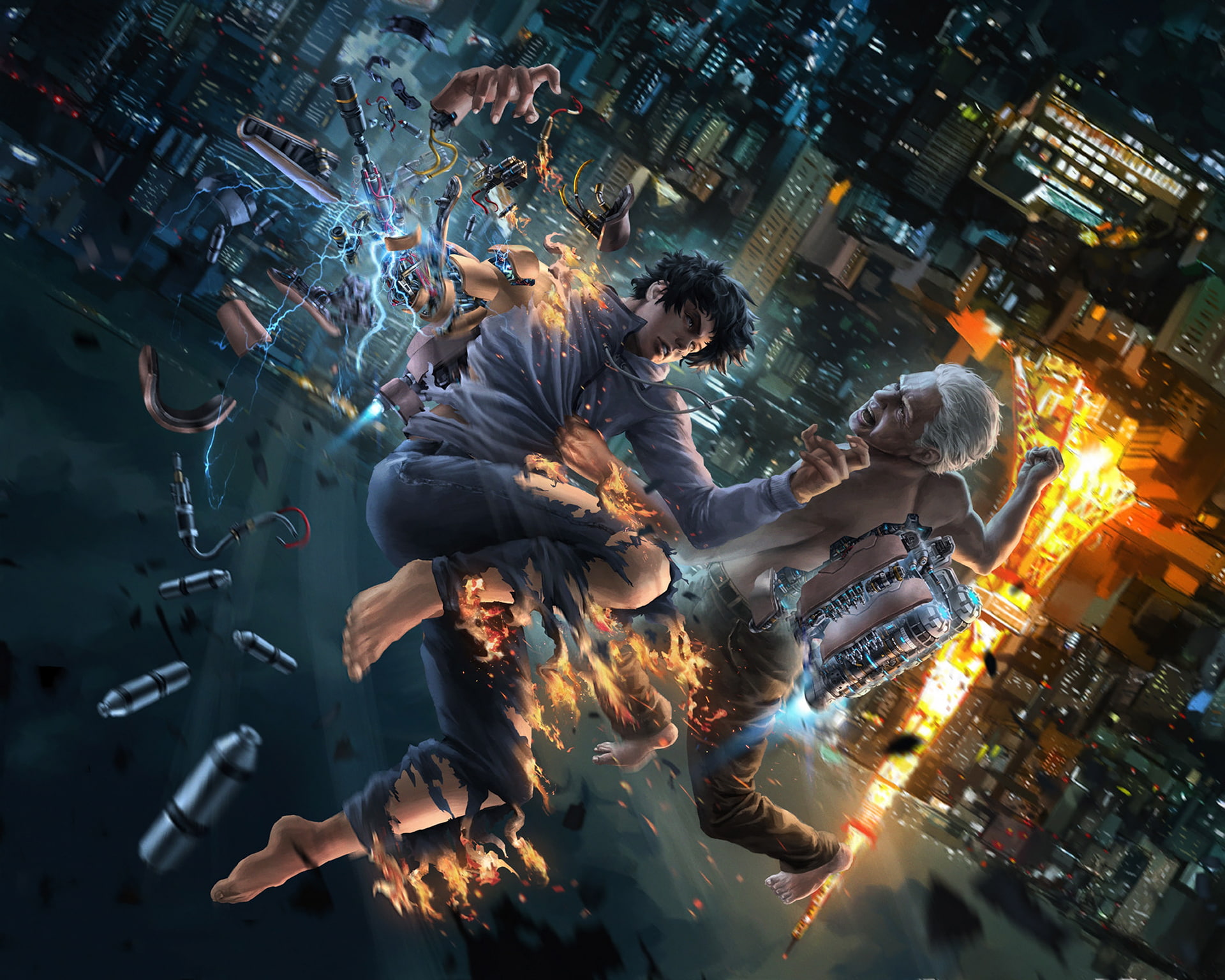 Inuyashiki, Anime, 1080P, Ichirou Inuyashiki, Hiro Shishigami, HD Wallpaper