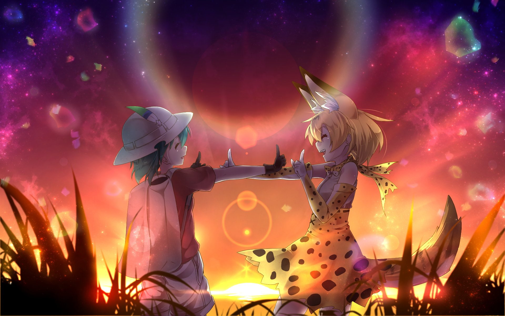 1080P, Kaban (Kemono Friends), Serval (Kemono Friends), Kemono Friends, Anime, HD Wallpaper