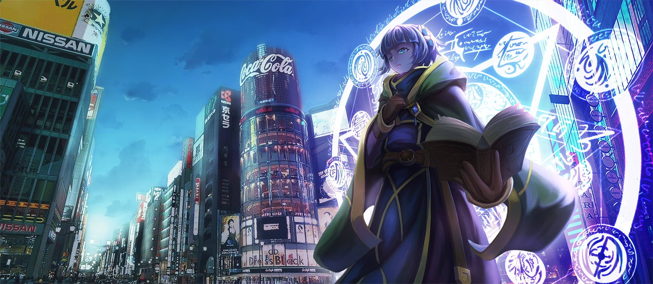 human representation, modern, tall - high, travel destinations, skyscraper, nature, anime girls, female likeness, art and craft, financial district, sculpture, HD Wallpaper