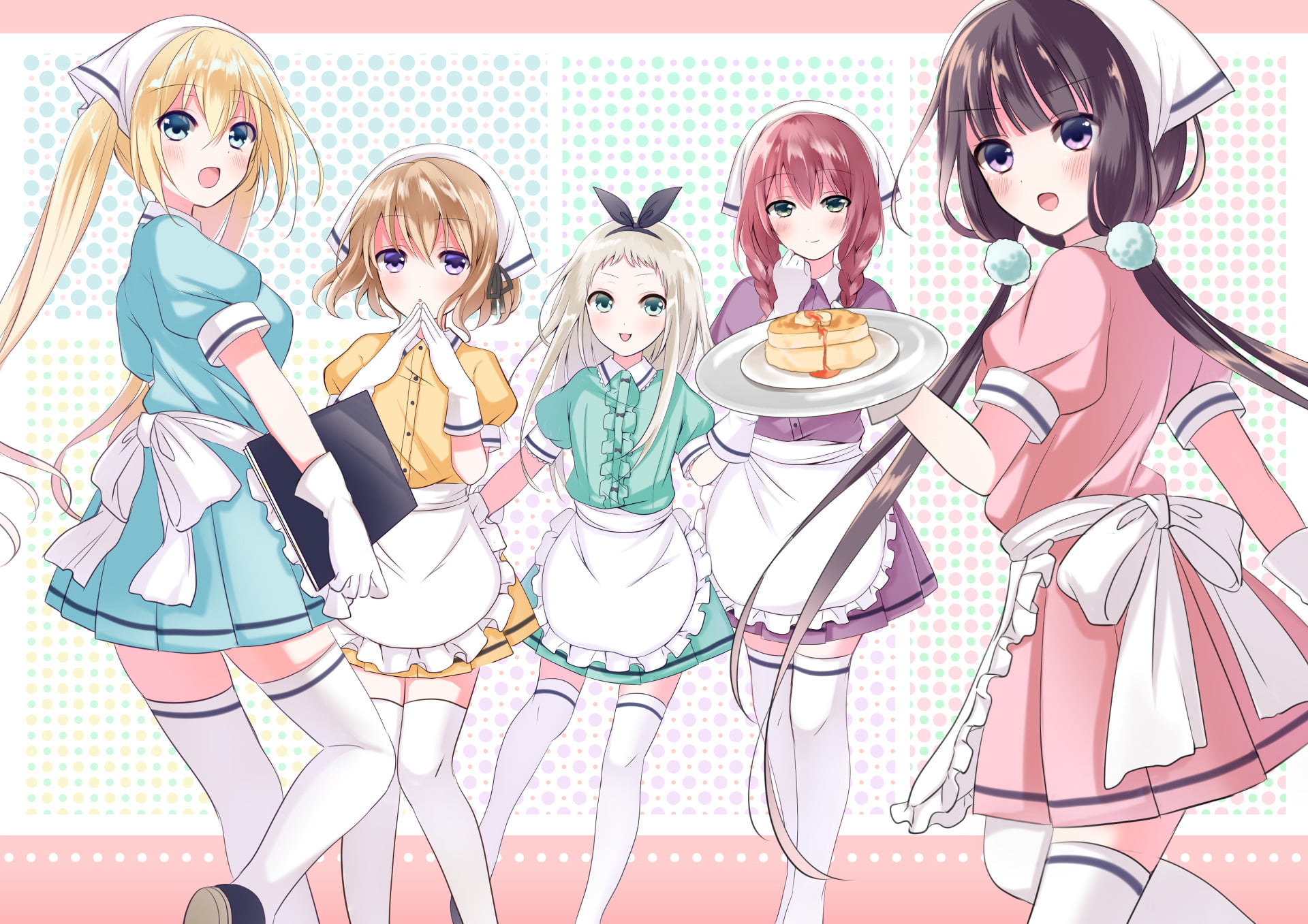 indoors, males, Miu Amano, fun, group of people, women, Maika Sakuranomiya, Mafuyu Hoshikawa, boys, happiness, people, Kaho Hinata, family, portrait, Blend S, HD Wallpaper