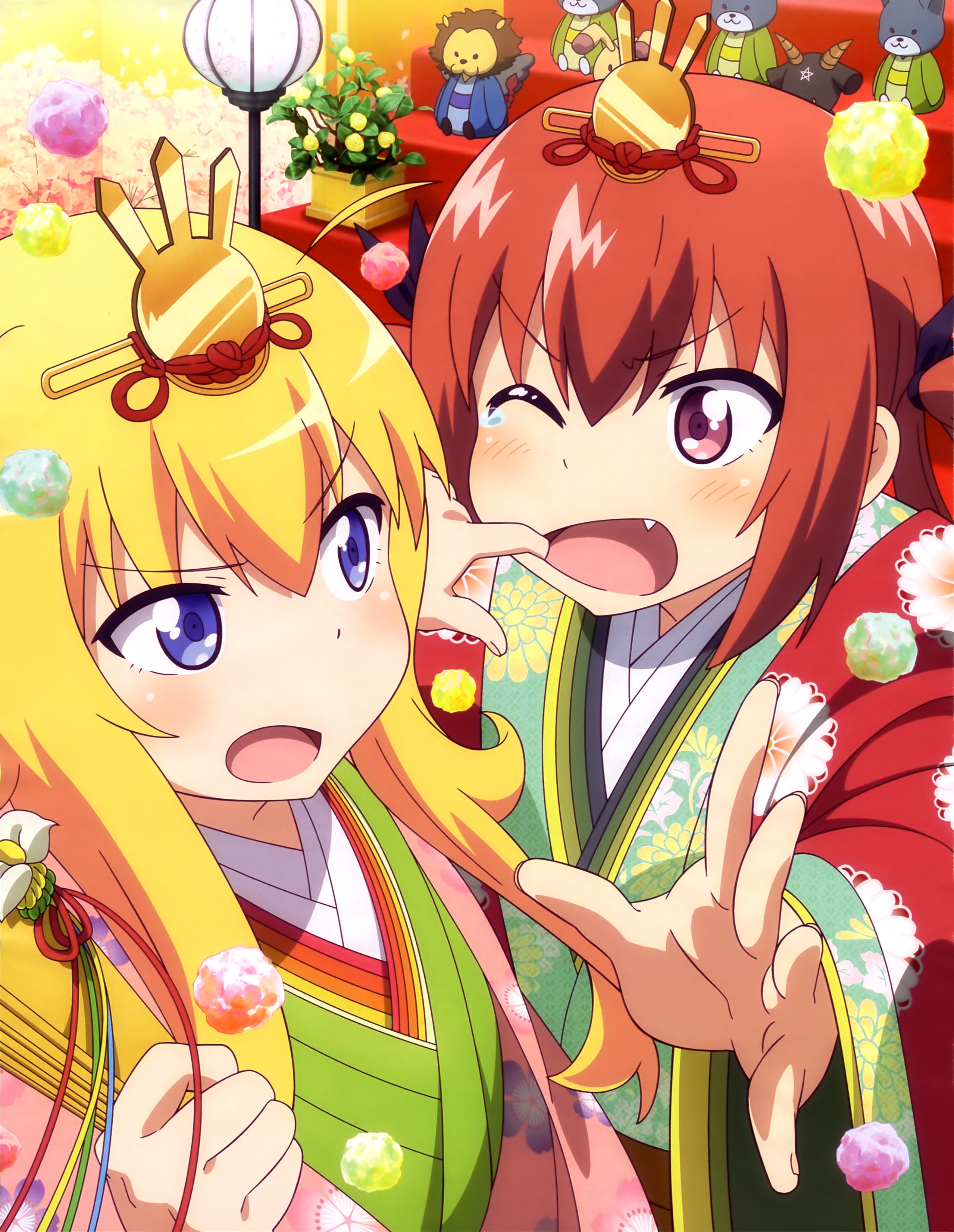 tenma white gabriel, gabriel dropout, creativity, invertebrate, pattern, people, kurumizawa mcdowell satanichia, flower, multi colored, floral pattern, Phone HD Wallpaper