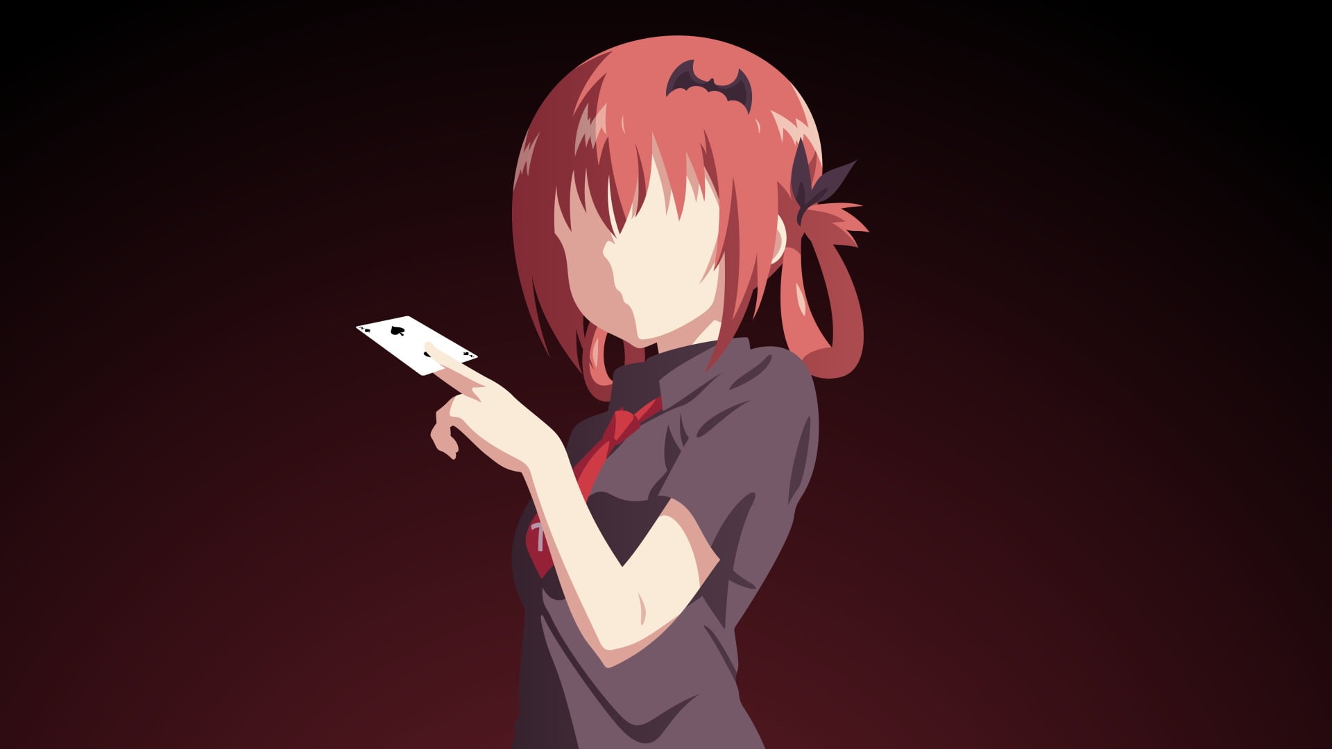 Gabriel DropOut, Anime, studio shot, illuminated, mask - disguise, 1080P, Satanichia Kurumizawa McDowell, cut out, real people, one person, unrecognizable person, HD Wallpaper