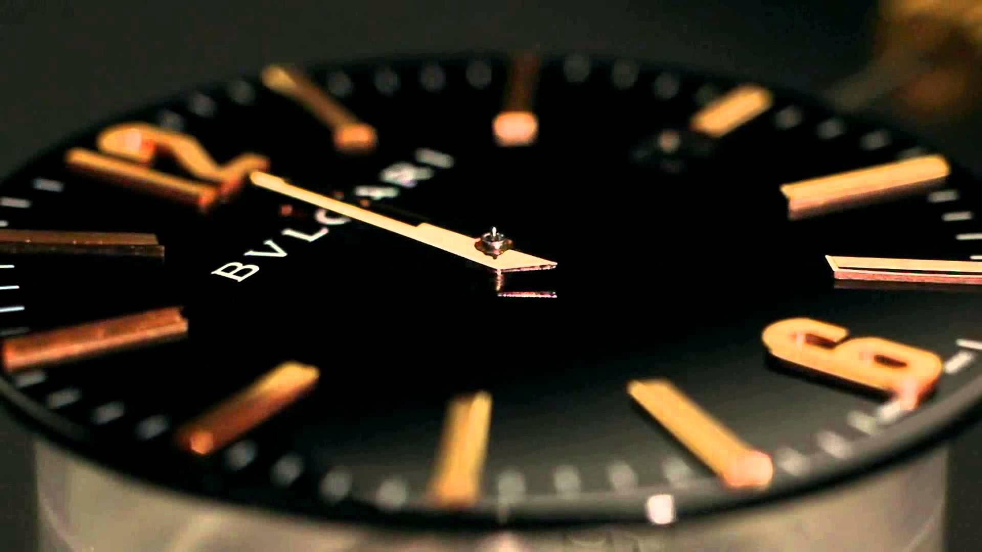 clock, 1080P, time, bvlgari, watch, HD Wallpaper