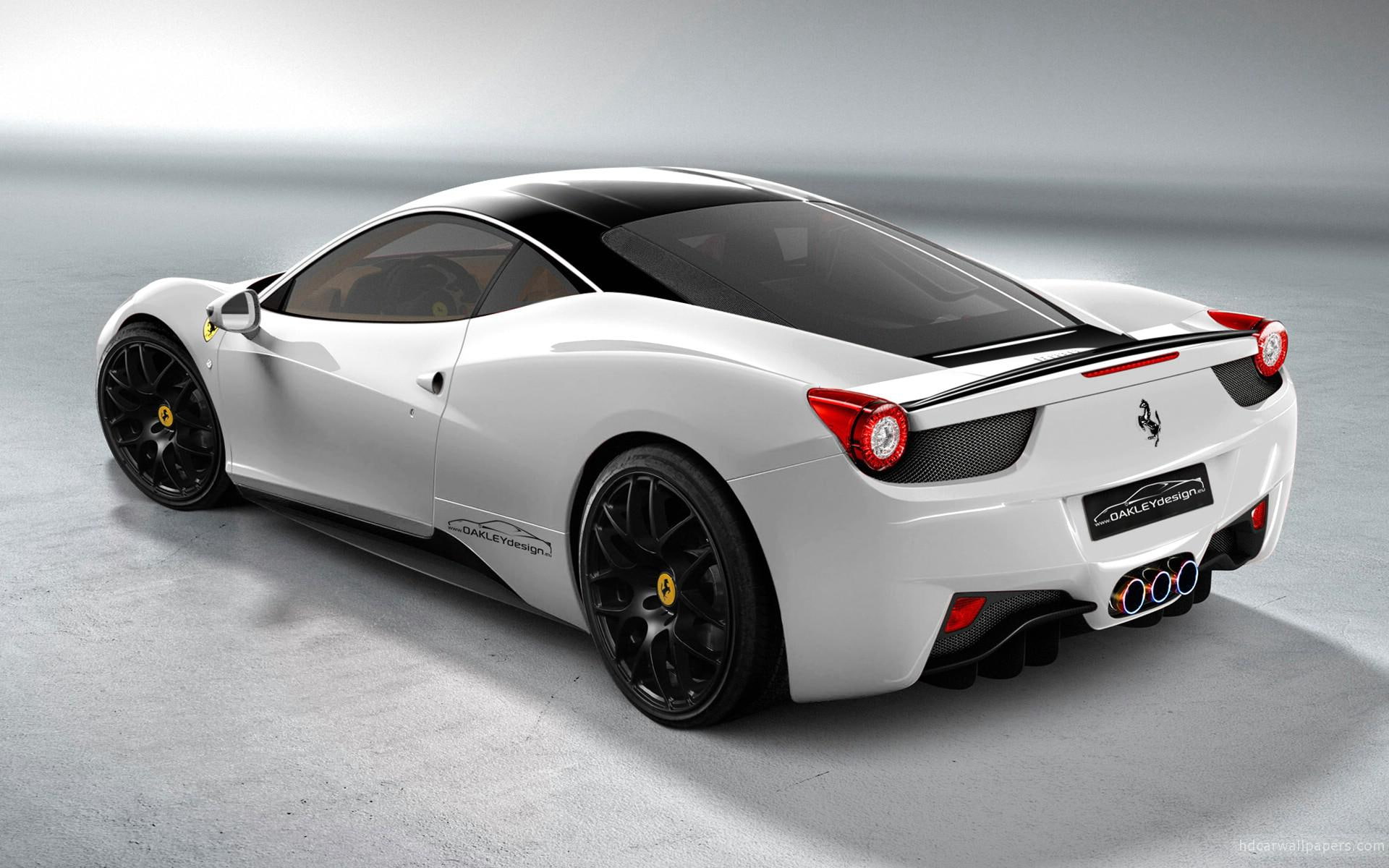 oakley, white, design, coupe, 1080P, italia, cars, ferrari, HD Wallpaper