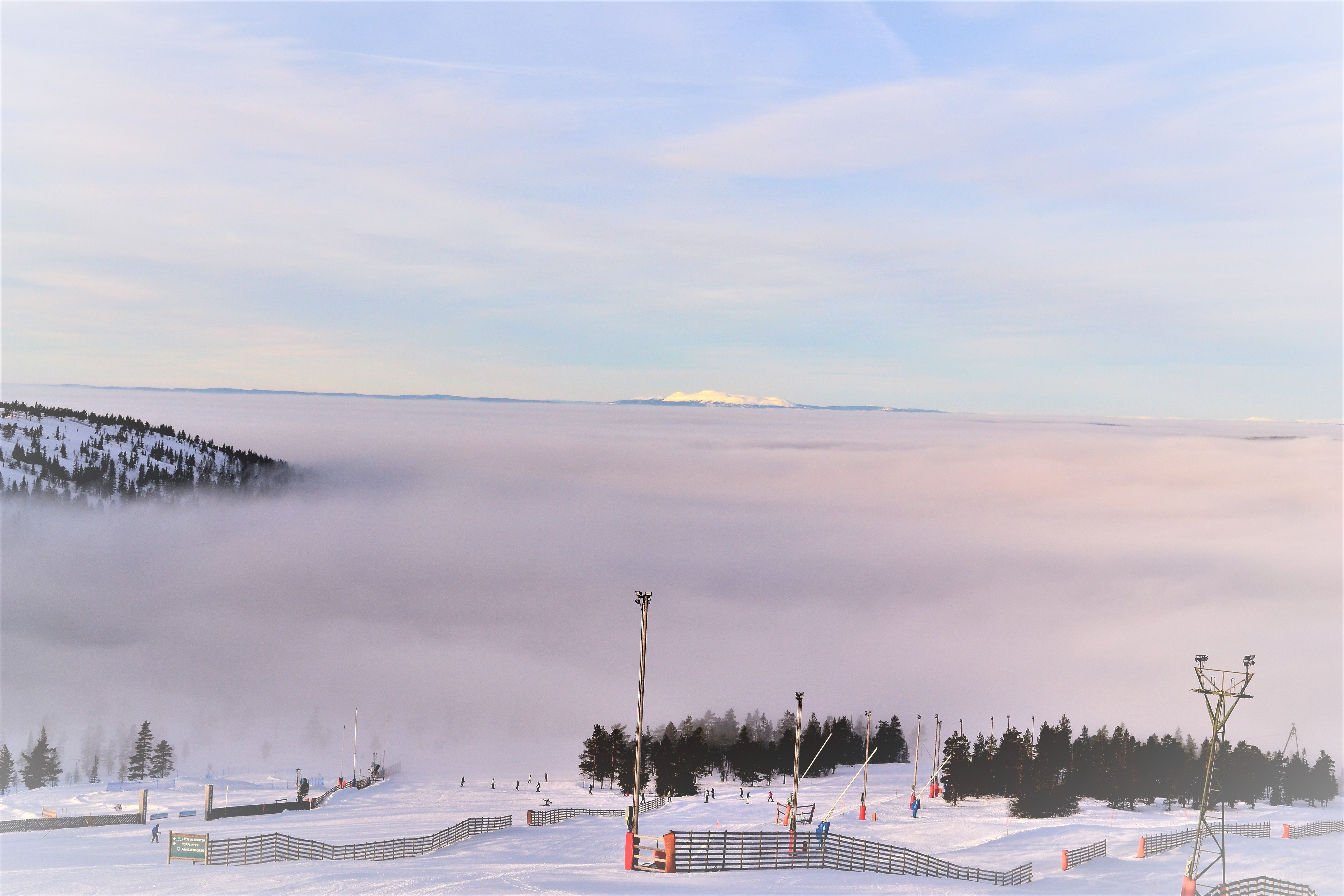 mountains, mist, Cold, landscape, clouds, Oakley, 4K, HD Wallpaper
