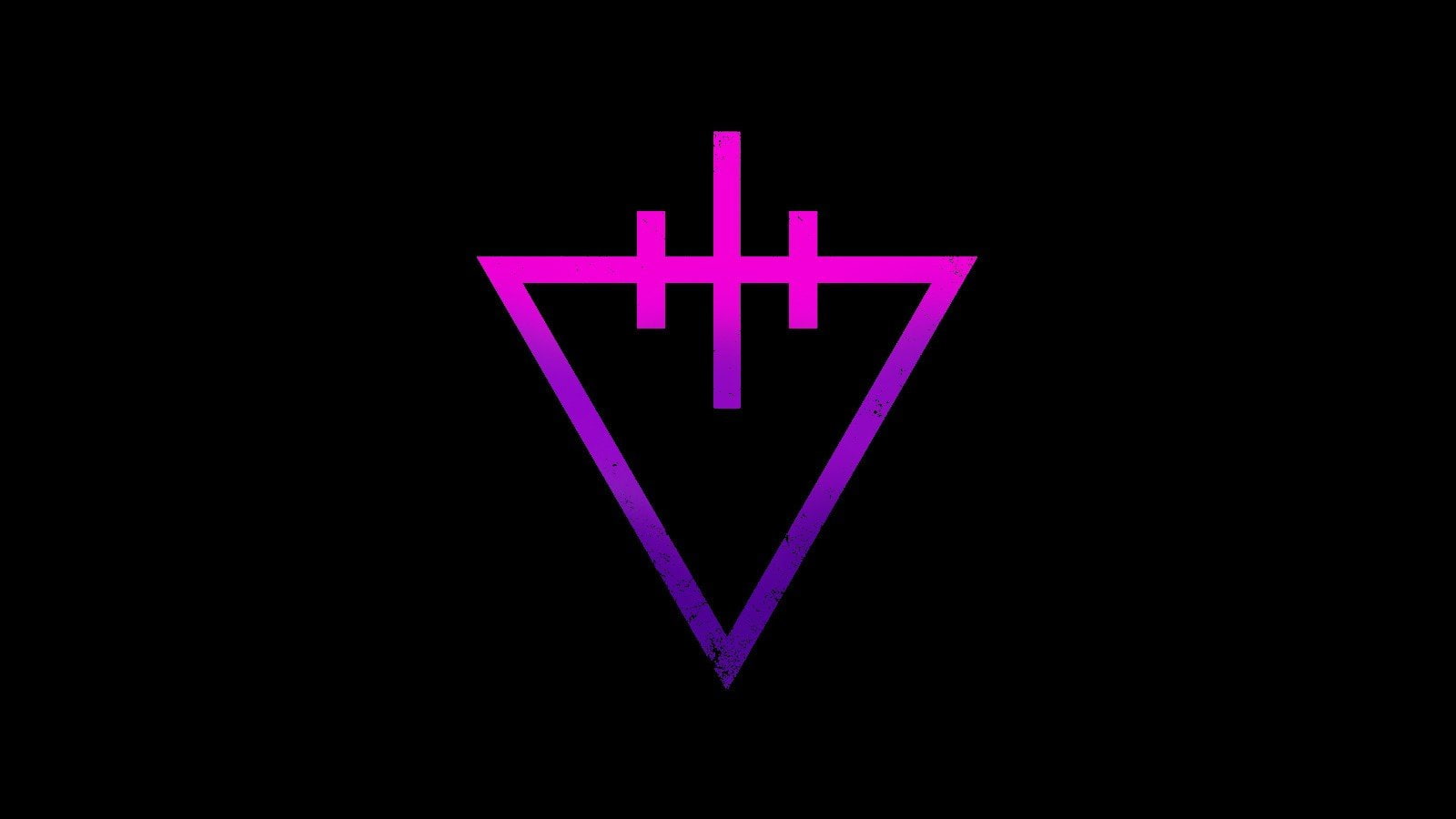 emotion, pink color, communication, technology, neon, sign, close-up, arrow symbol, night, 720P, computer icon, purple, studio shot, black background, HD Wallpaper