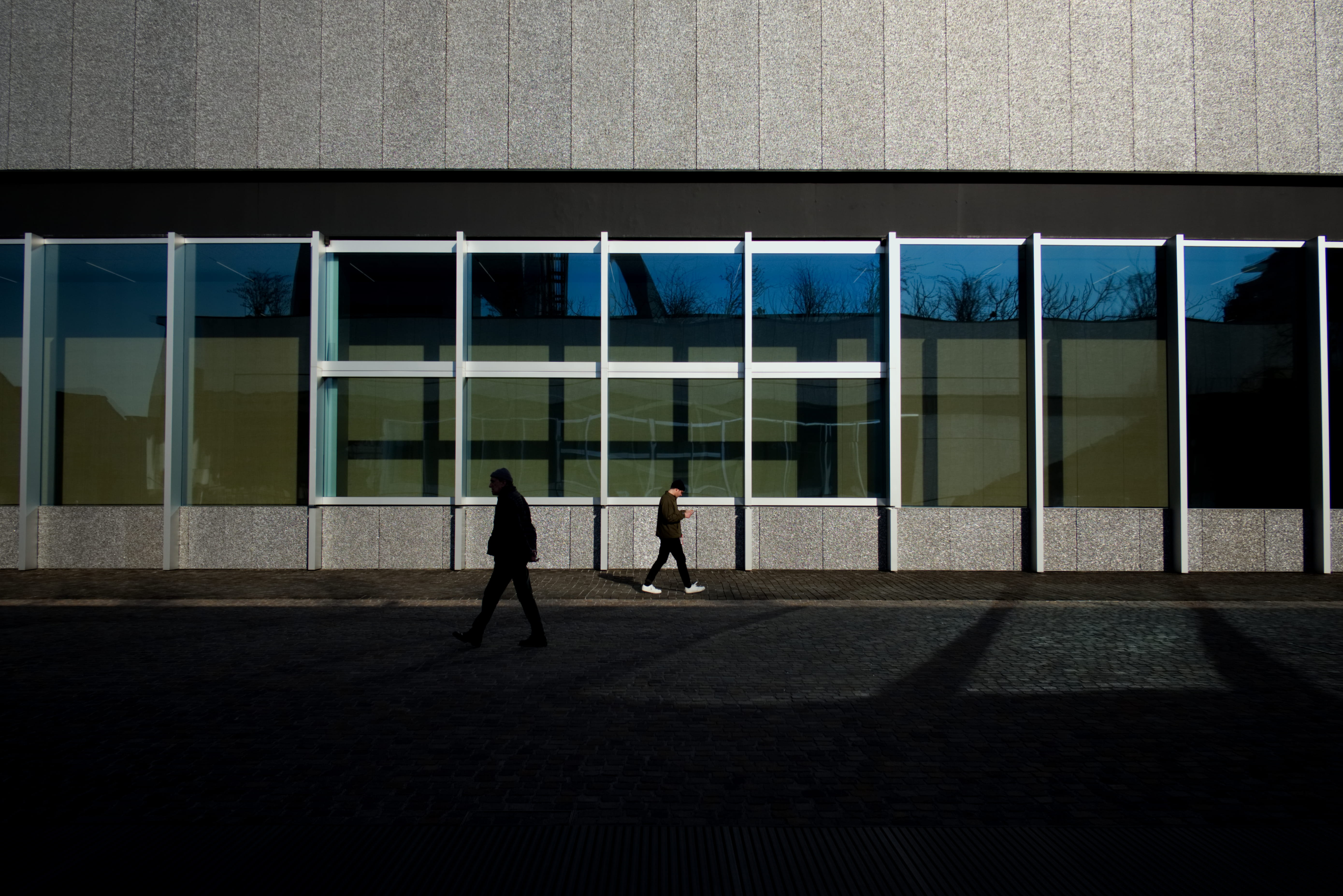 pasticcini, city, office building exterior, real people, space, full length, males, building, window, two people, front, day, nature, built structure, glass - material, HD Wallpaper