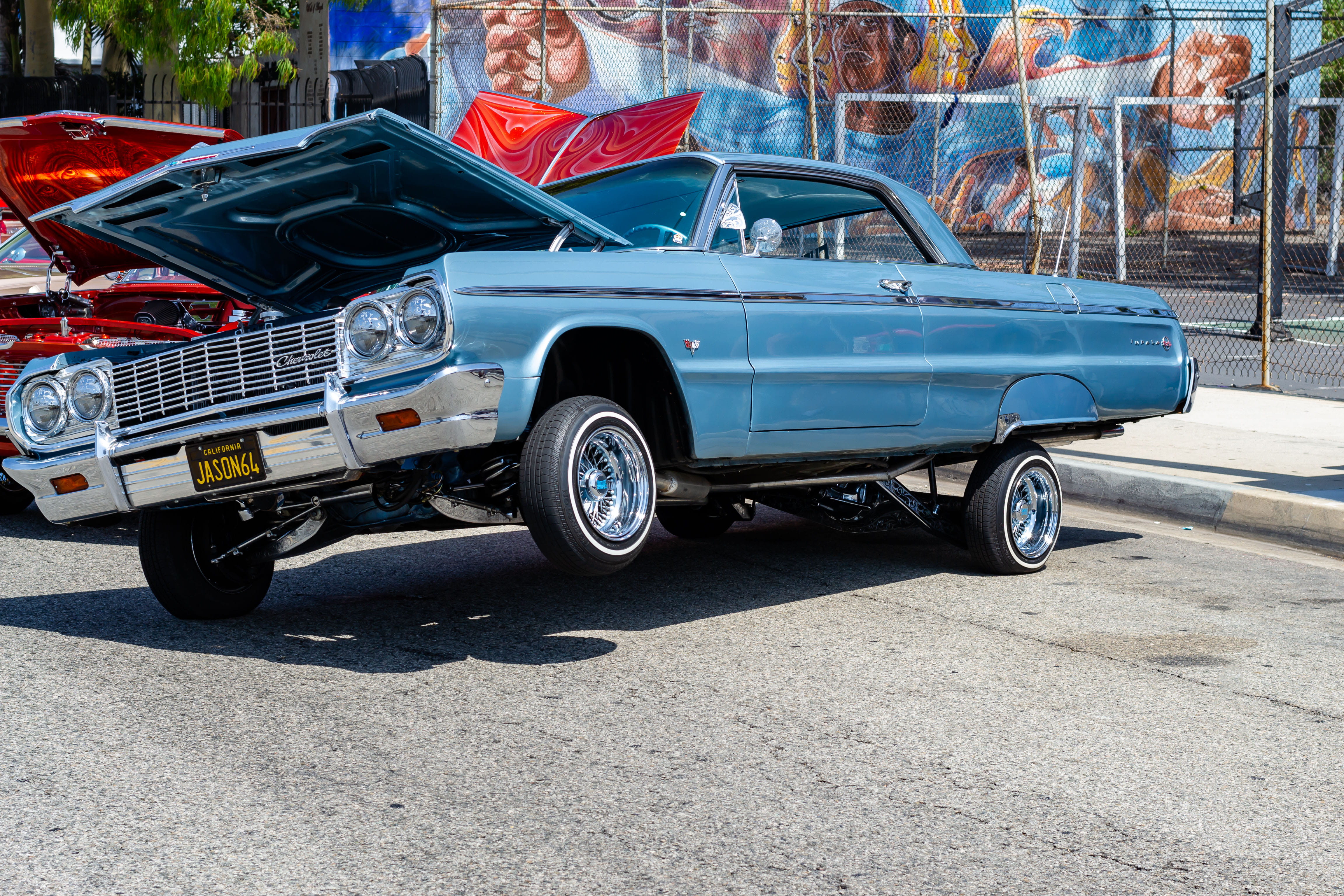 automobile, hot rod, car wheel, retro styled, real people, travel, coupe, day, built structure, low low, mode of transportation, 4K, machine, tire, convertible, HD Wallpaper