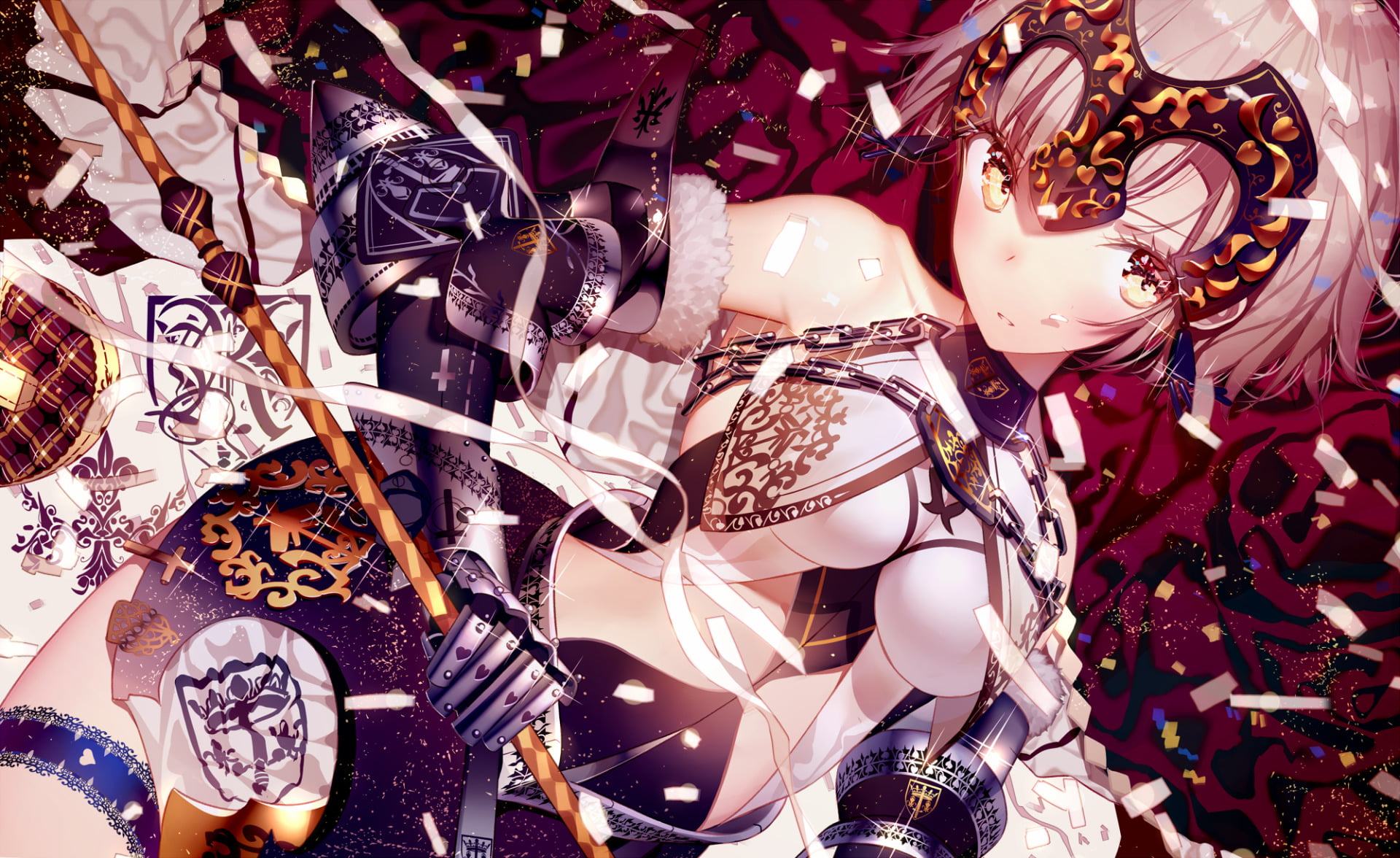 market stall, abundance, full frame, Fate Series, backgrounds, table, Jeanne dArc (Fate Series), high angle view, no people, large group of objects, Fate/Grand Order, HD Wallpaper