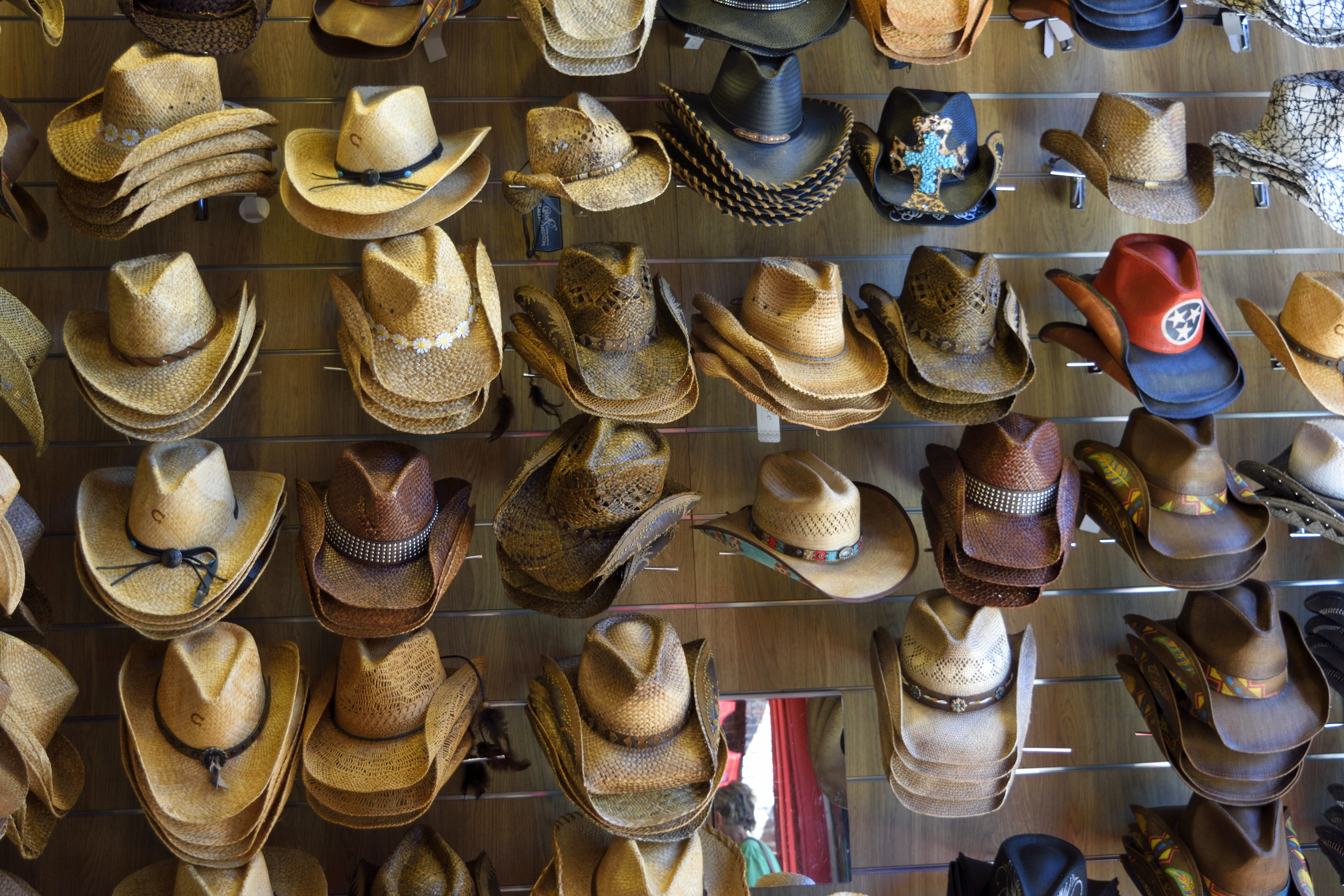 accessory, still life, 5K, protection, indoors, western, hat, side by side, for sale, shopping, headgear, head, business, shop, shoe, symbol, retail display, HD Wallpaper