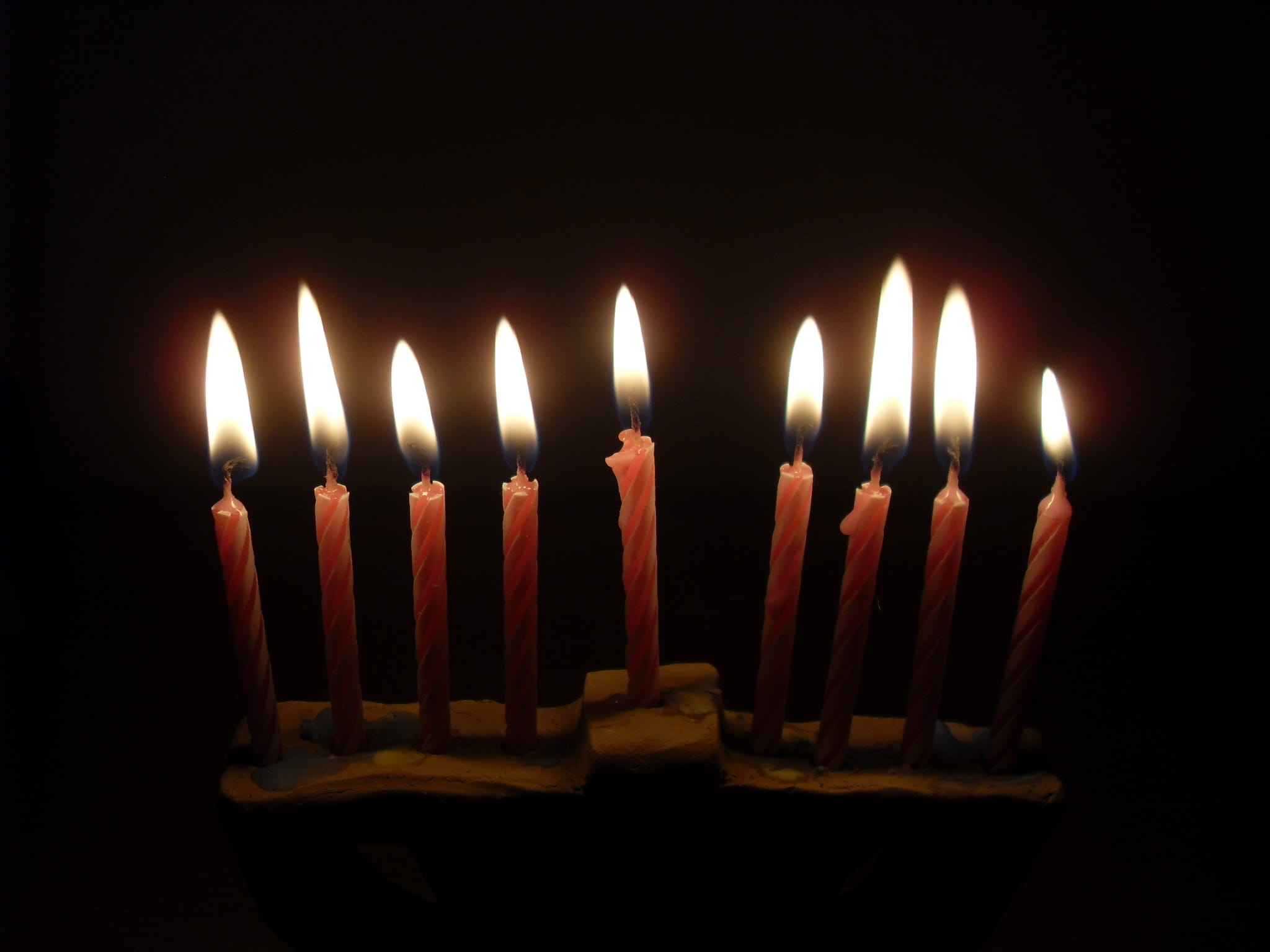 food and drink, dark, candlestick, no people, lights, anniversary, religion, light, candle, fire, judemtum, event, fire - natural phenomenon, festival, HD Wallpaper