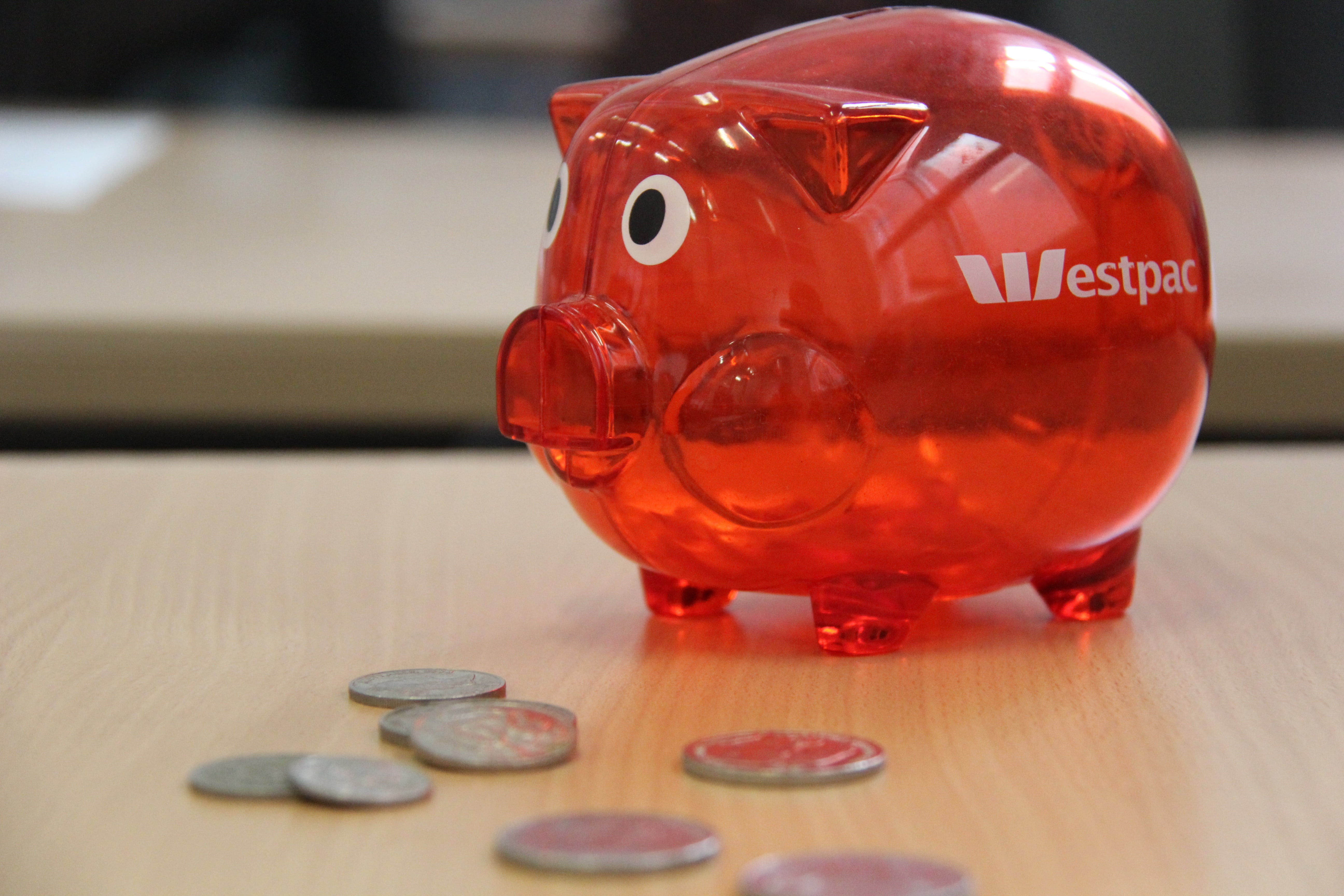 loan, wealth, focus on foreground, piggybank, red, estpac, financial, no people, cash, bank, piggy, animal representation, animal themes, economy, coin, HD Wallpaper