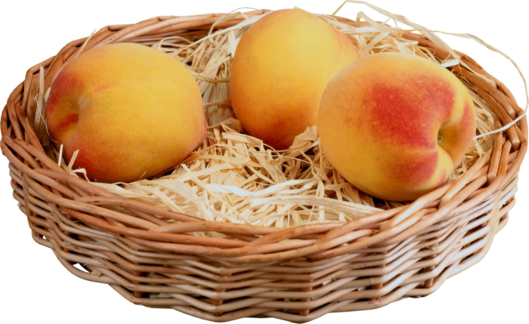 ripe, fruit, three, brown, peaches, no People, wicker, indoors, basket, yellow, cut out, white Background, shopping basket, egg, 1080P, studio shot, nature, HD Wallpaper