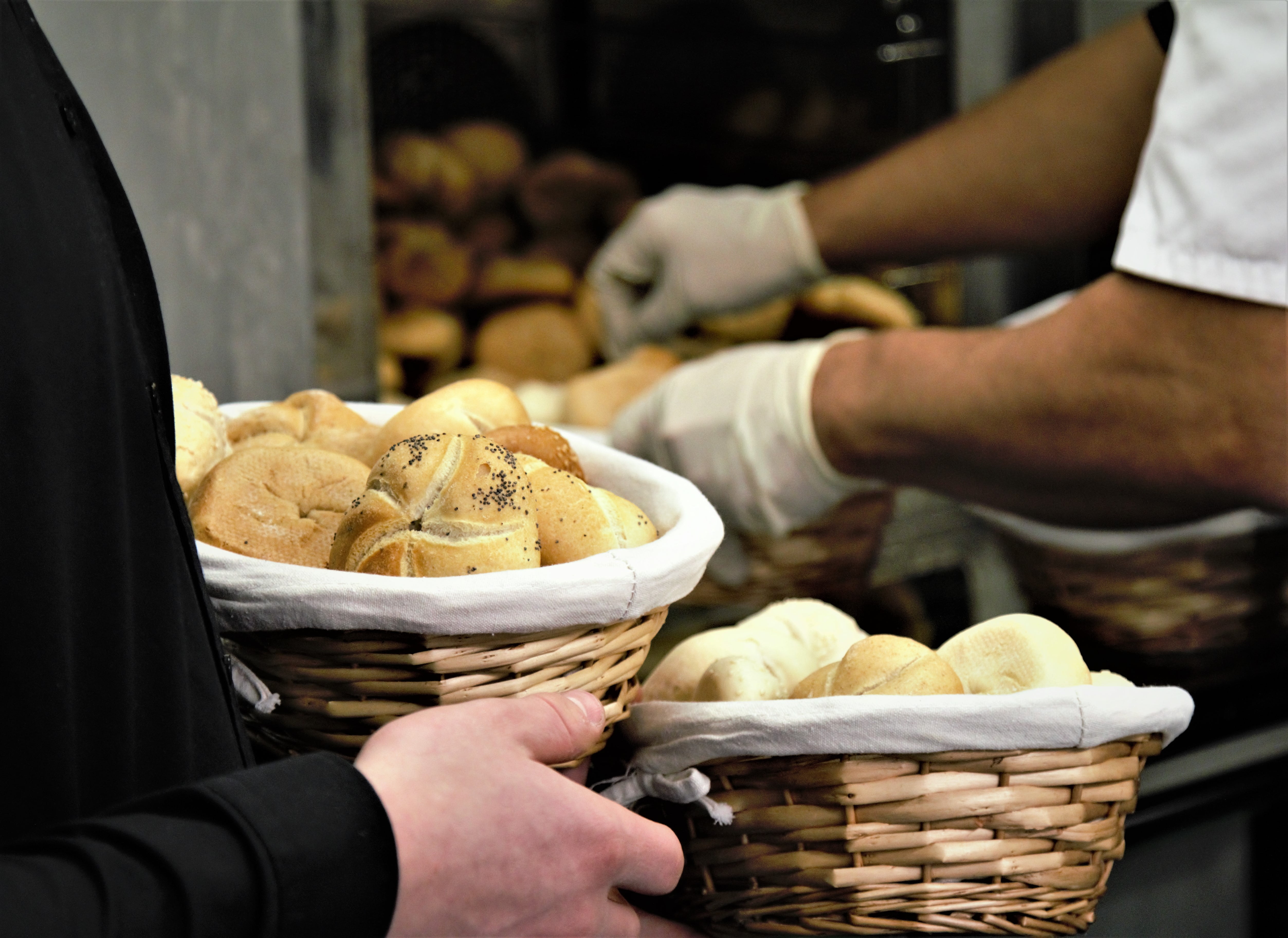 store, business, hand, bakeshop, display, people, real people, human hand, bread, market stall, bake, market, fillings, inside, container, human body part, HD Wallpaper
