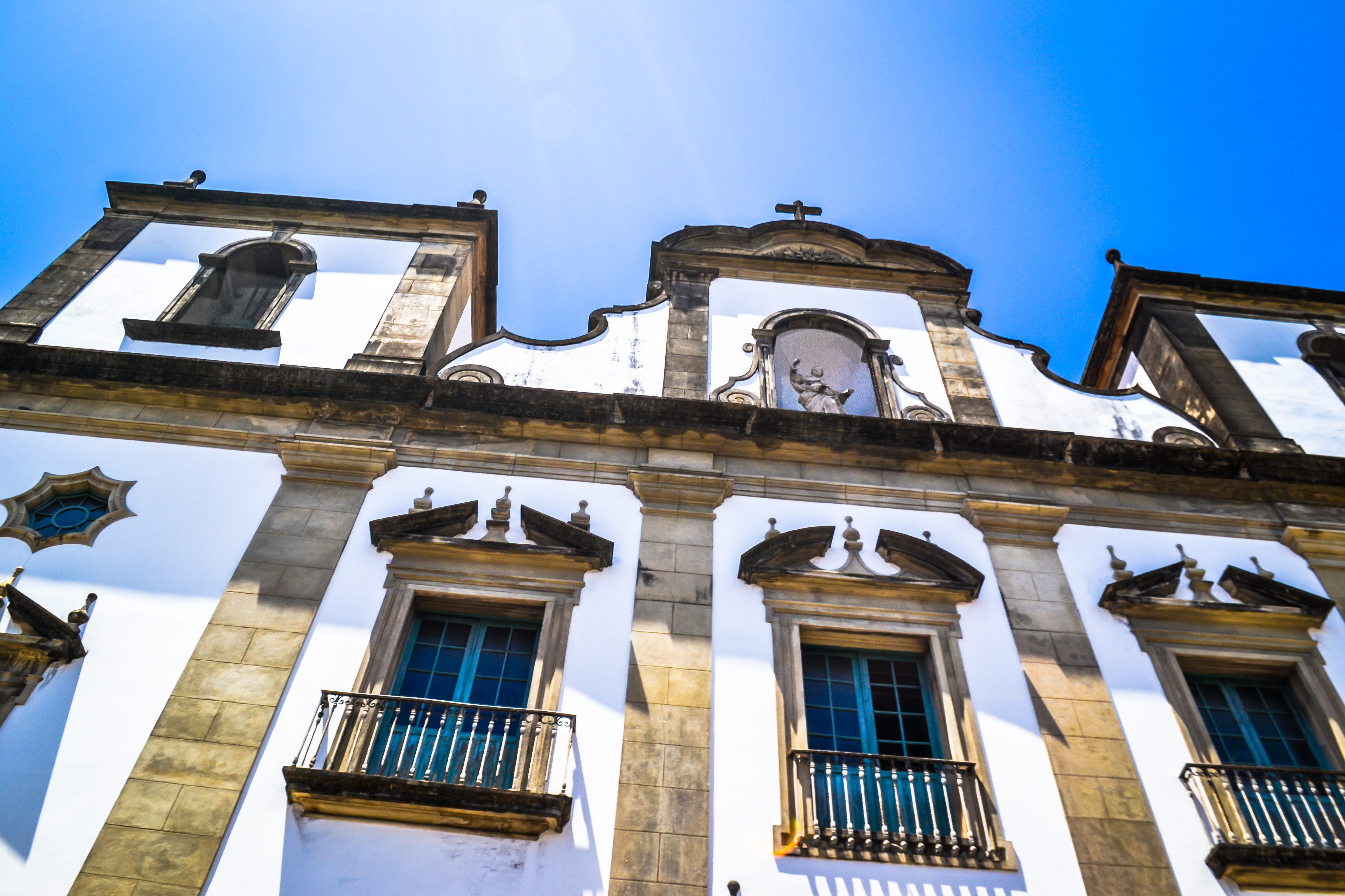 church, jesus, brazil, trip, christ, beautiful, mother, blue sky, building, no people, clear sky, city, history, the past, outdoors, blue, travel, window, HD Wallpaper