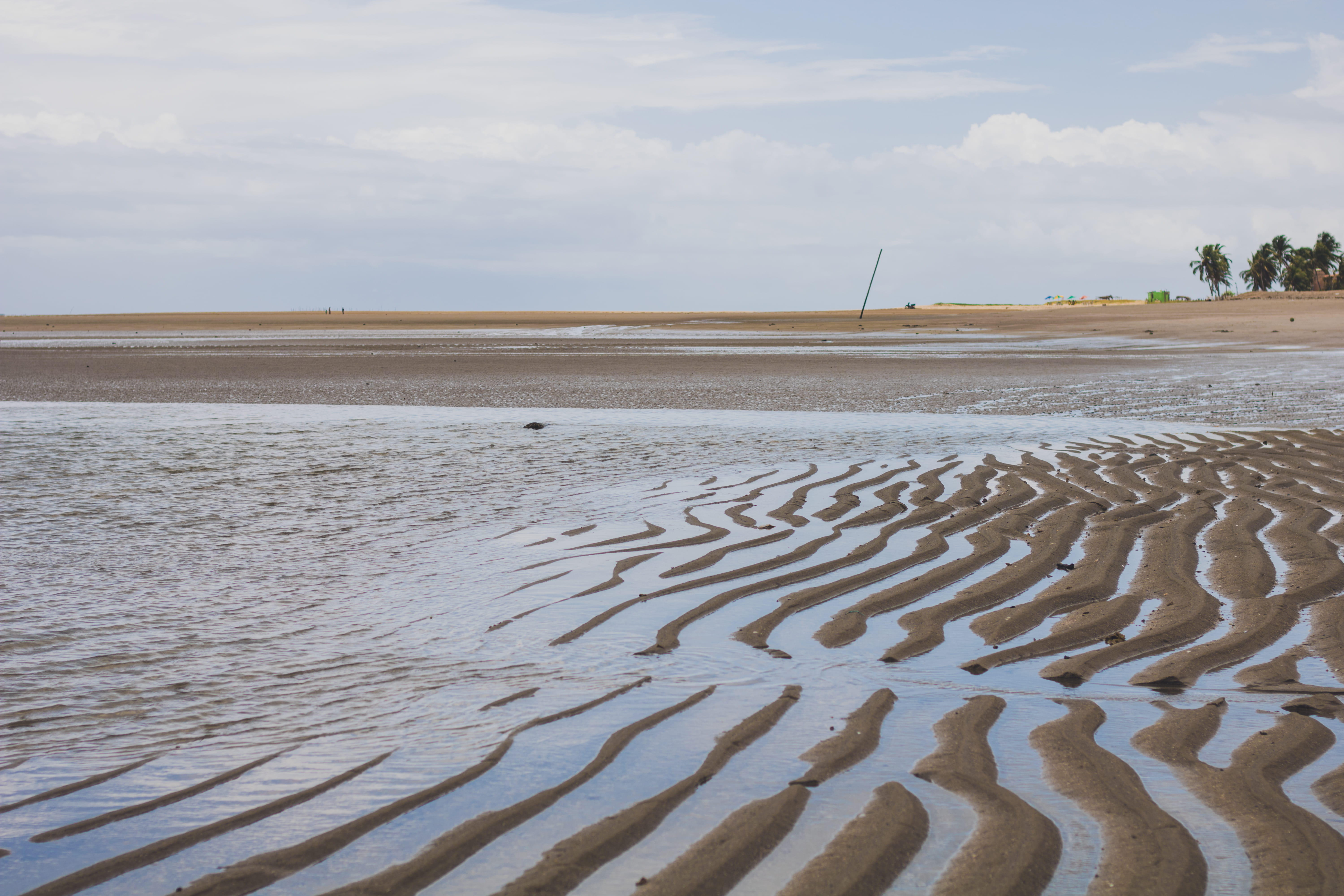 sky, low tide, arid climate, brazil, environment, tranquility, pattern, 5K, outdoors, landscape, beach, day, horizon, land, paisagem, sand, water, nature, HD Wallpaper