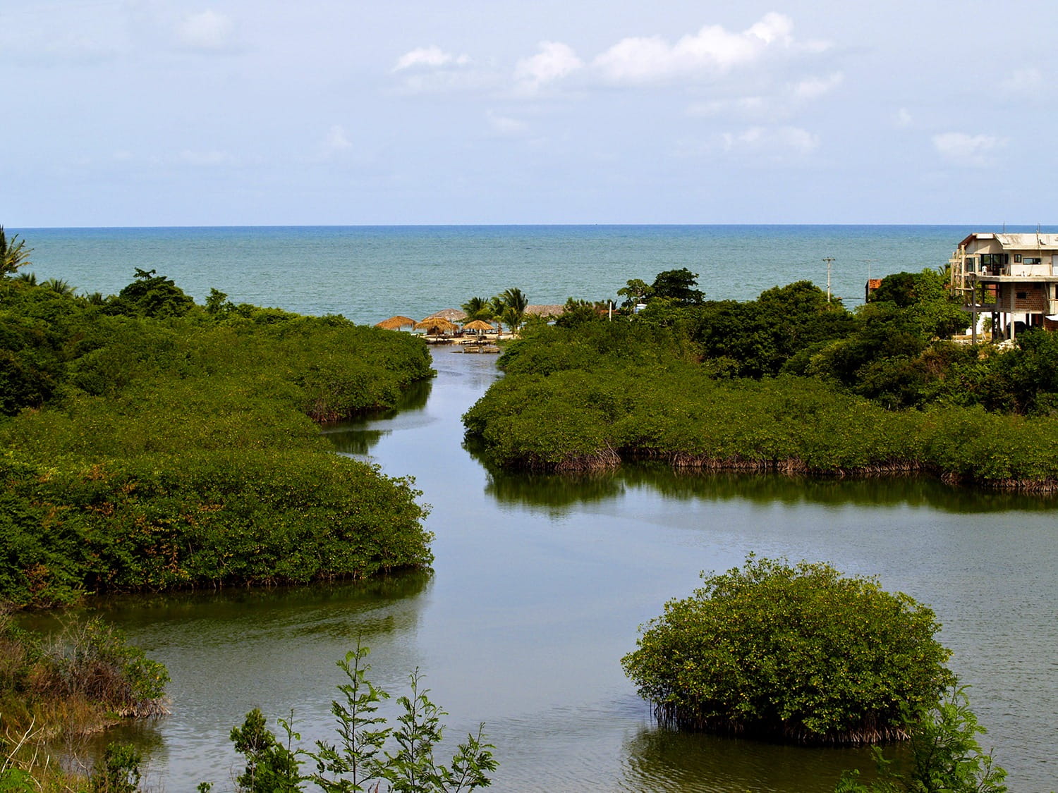 beauty in nature, cloud - sky, nature, 720P, day, tranquility, horizon, green color, sea, shoreline, Brazil, mangroves, no people, sky, Ocean, scenics - nature, HD Wallpaper