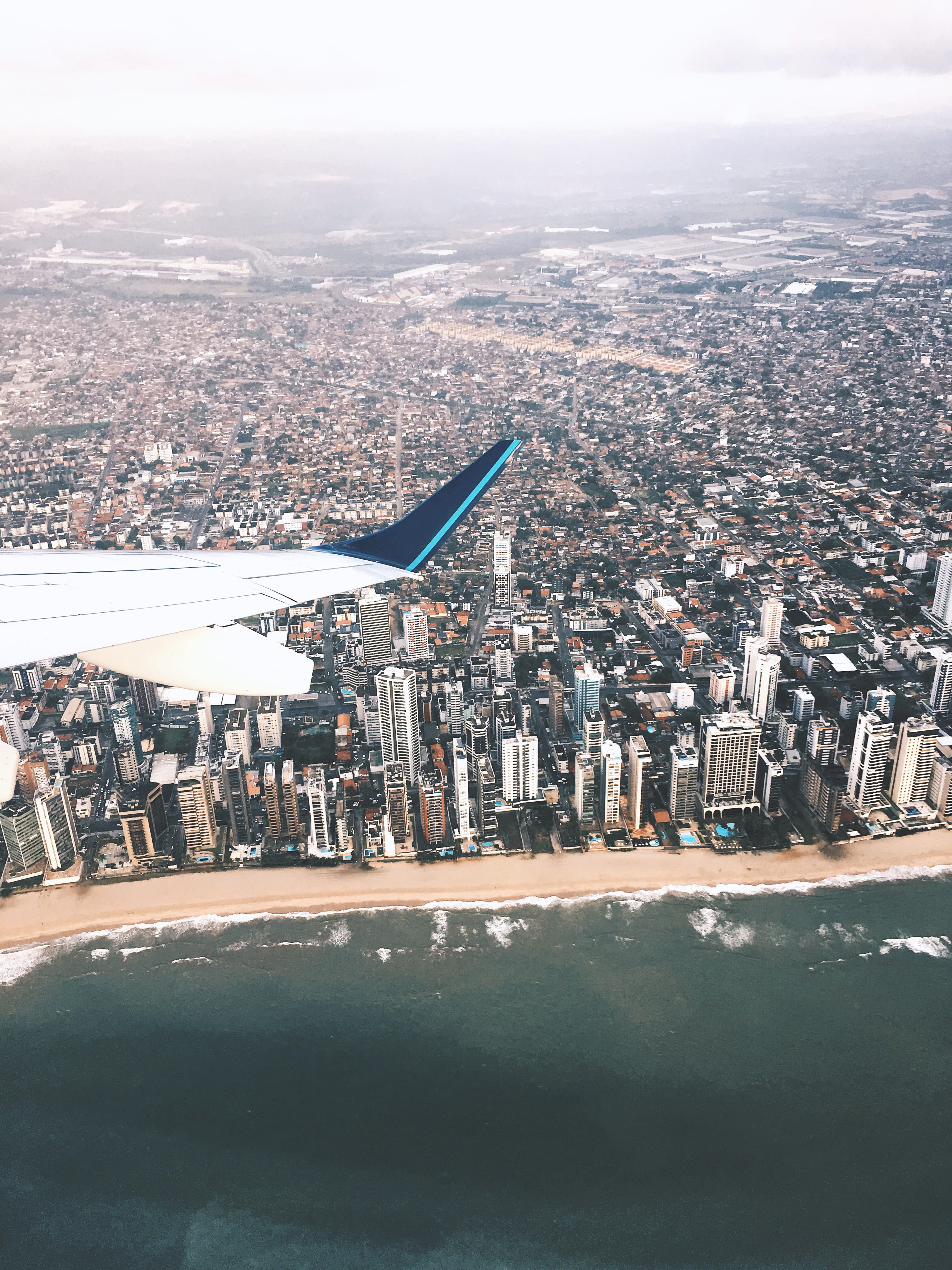 housing, cityscape, poster, buildings, skyscraper, water, ocean, grey, urban, airplane, town, 4K, architecture, brazil, nature, crowd, downtown, travel destinations, Phone HD Wallpaper
