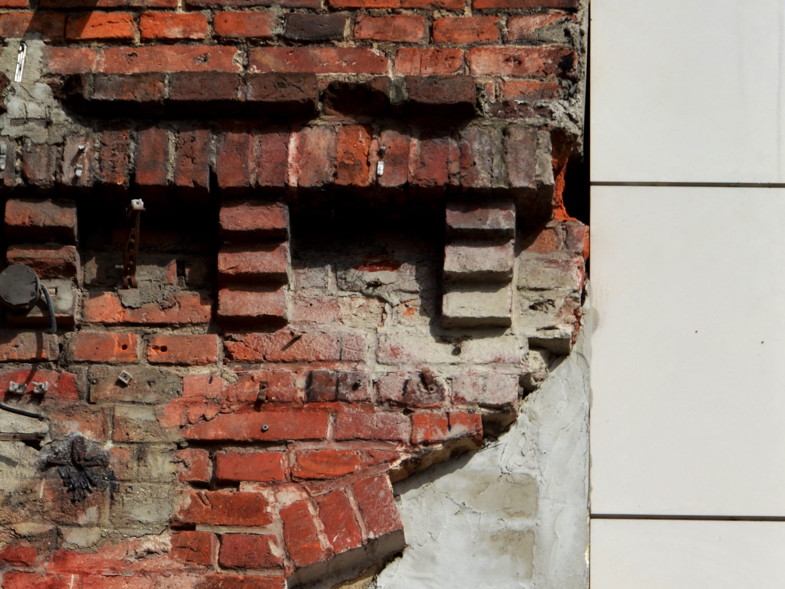 sun, poland, 2K, weathered, industry, industrial building, wall - building feature, brick, frieze, contrast, architectural, new, close-up, textured, building, HD Wallpaper