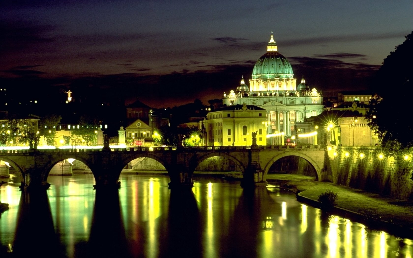bridge - Man Made Structure, europe, parliament Building, bridge, city, sunset, arch bridge, travel Destinations, capital Cities, st. Peters Basilica - The Vatican, HD Wallpaper