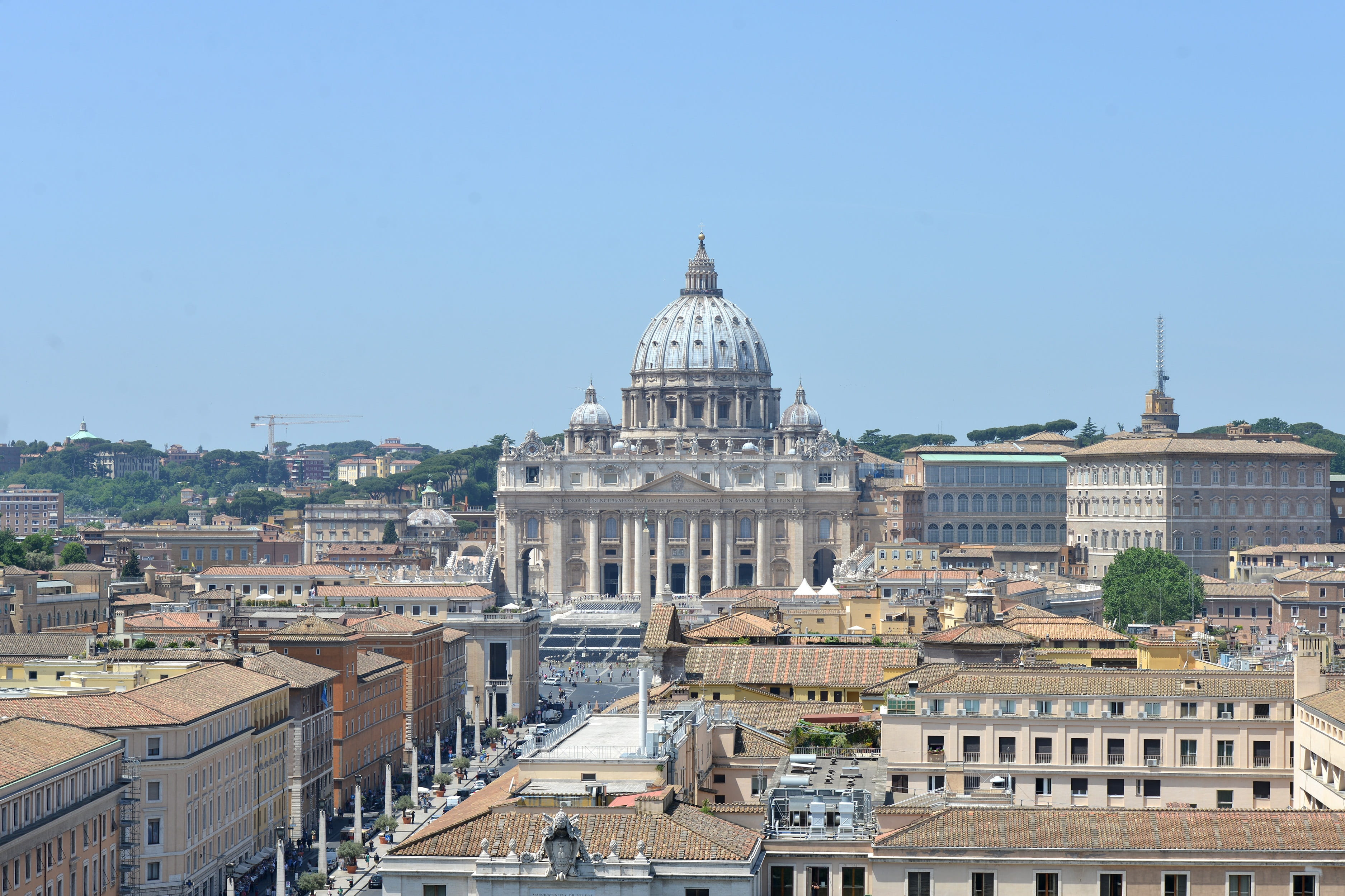 travel, the past, blue, st peters square, travel destinations, places of interest, buildings, italy, government, building exterior, old town, tourism, building, HD Wallpaper